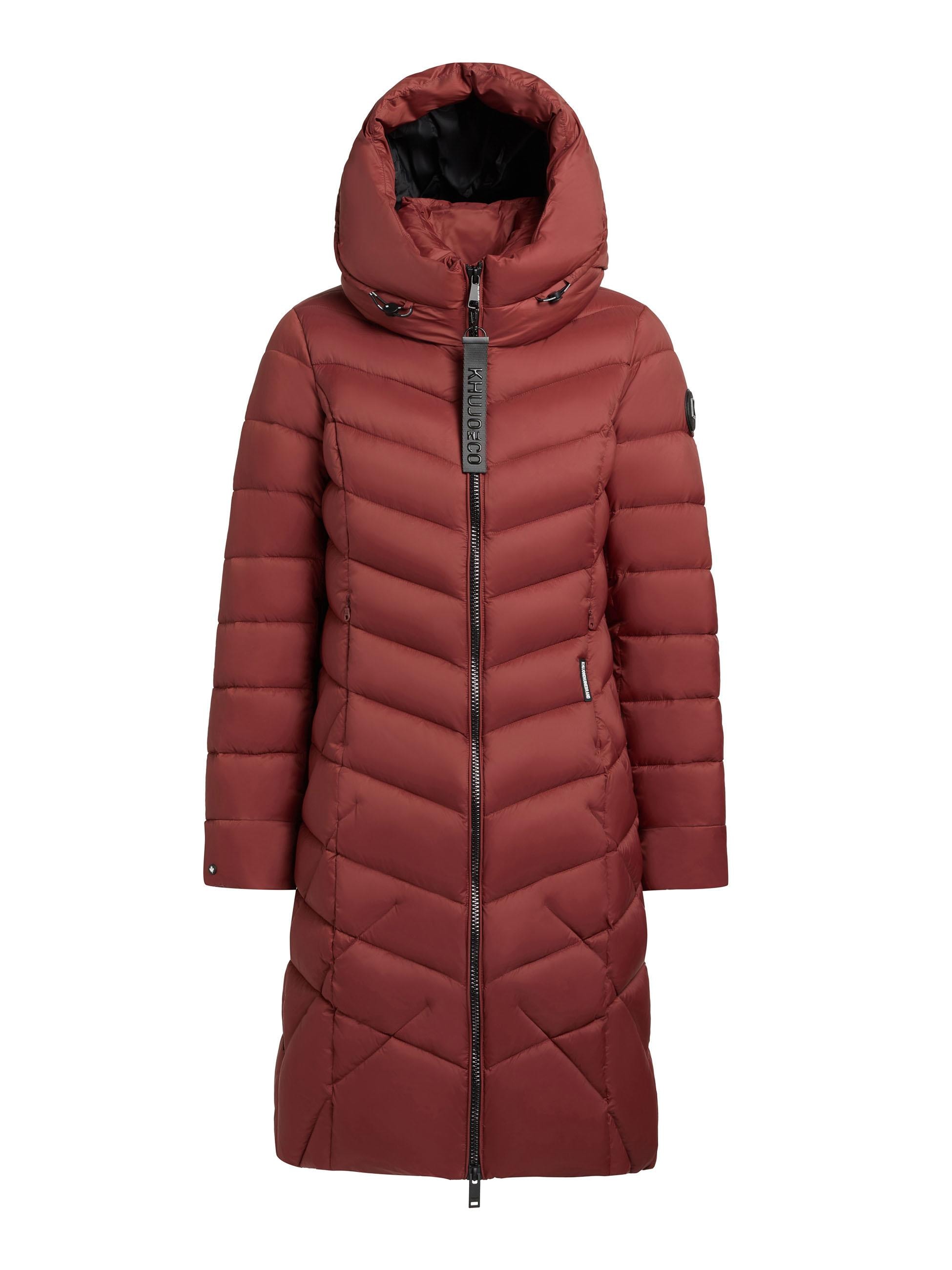 khujo, Damen, Steppmantel »Steppmantel Odana3-YM«, Dark Red, XXL, Dark Red, Warmer Damen Steppmantel mit Kapuze