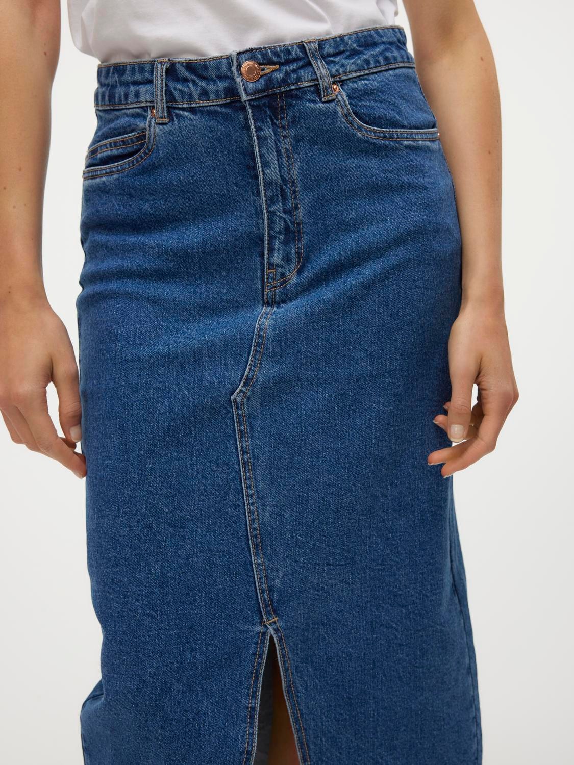 Vero Moda Maxirock »VMVERI HR CALF DENIM SKIRT GA NOOS«