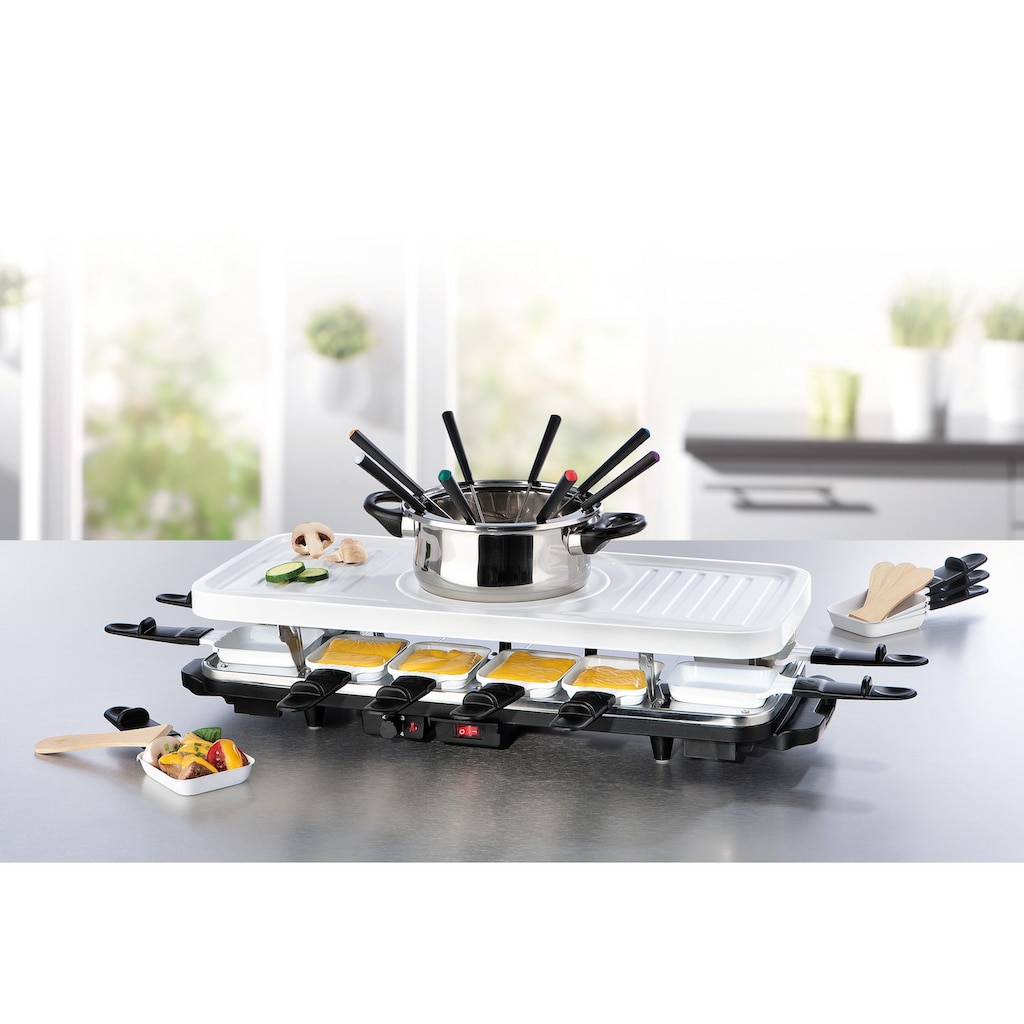 GOURMETmaxx Raclette und Fondue-Set »Raclette- und Fondue Set«, 12 St. Raclettepfännchen, 1600 W