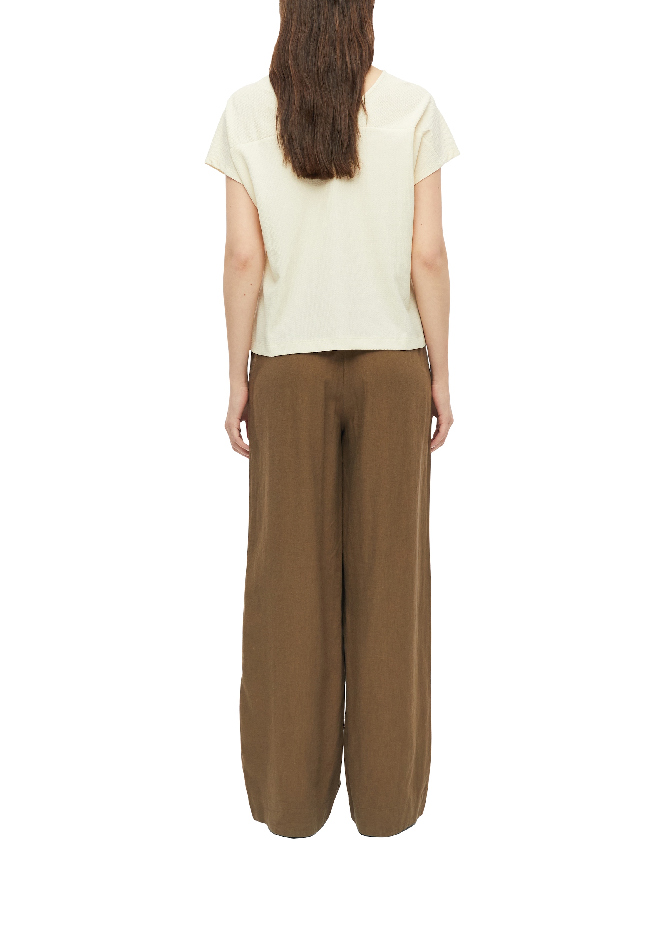 s.Oliver Kurzarmshirt Sommershirt mit V-Ausschnitt