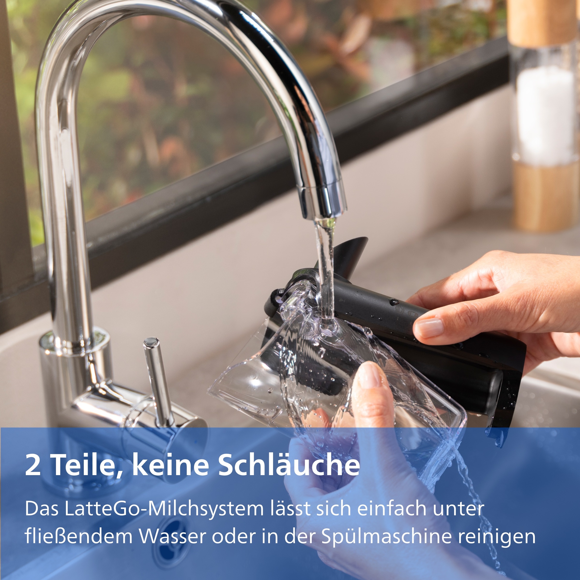 Philips Milchbehälter »CA6708/20 LatteGo, 2-teiliges Milchsystem ohne Schläuche« spülmaschinenfest, leicht zu reinigen