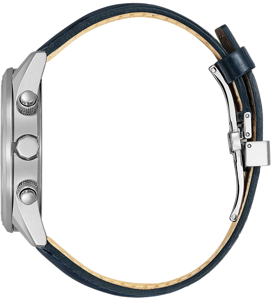 Citizen Funk-Multifunktionsuhr, Armbanduhr, Herrenuhr, Solar, Lederarmband, Saphirglas, Datum
