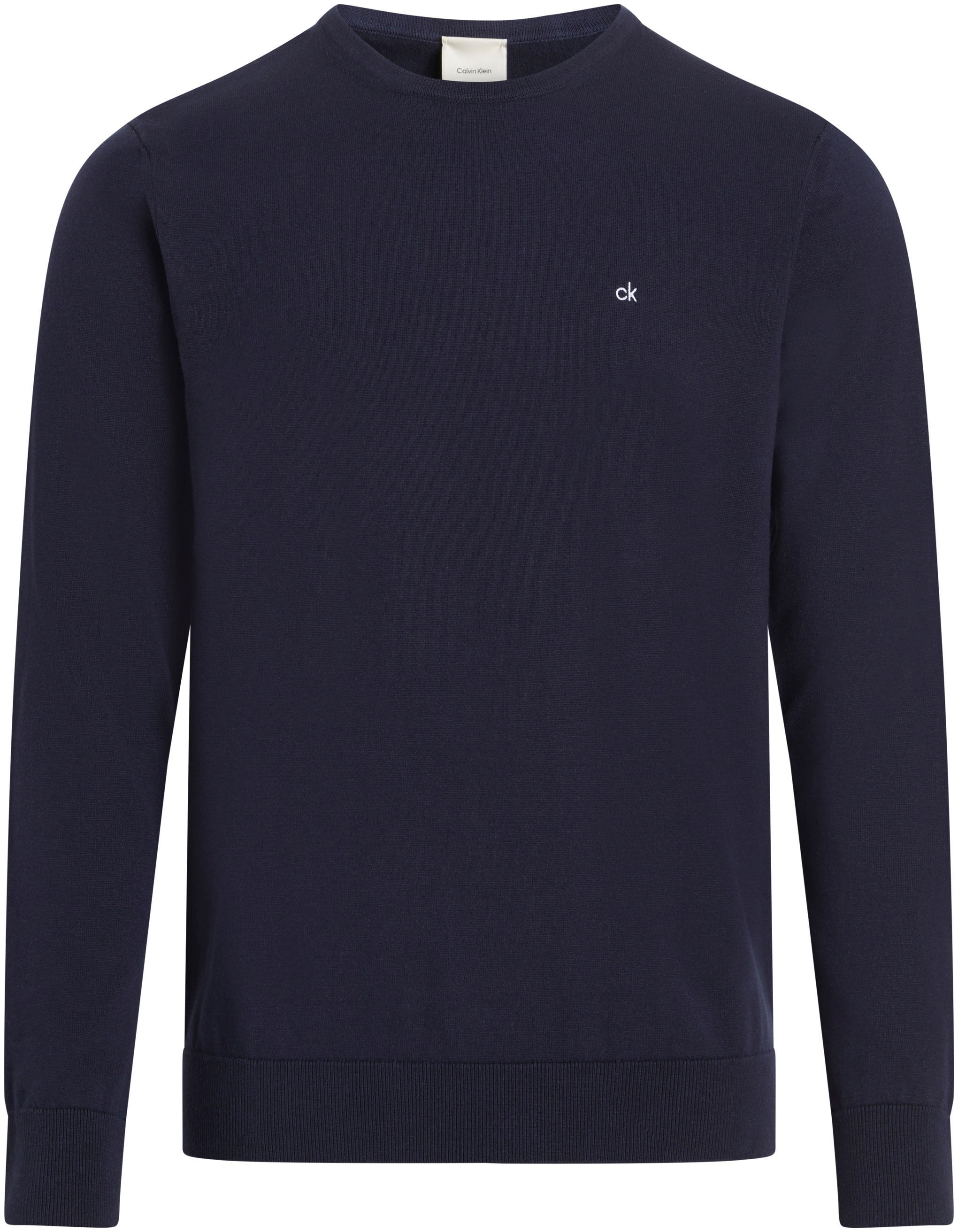 Calvin Klein Rundhalspullover »COTTON SILK BLEND CN SWEATER«, mit Logoprägung