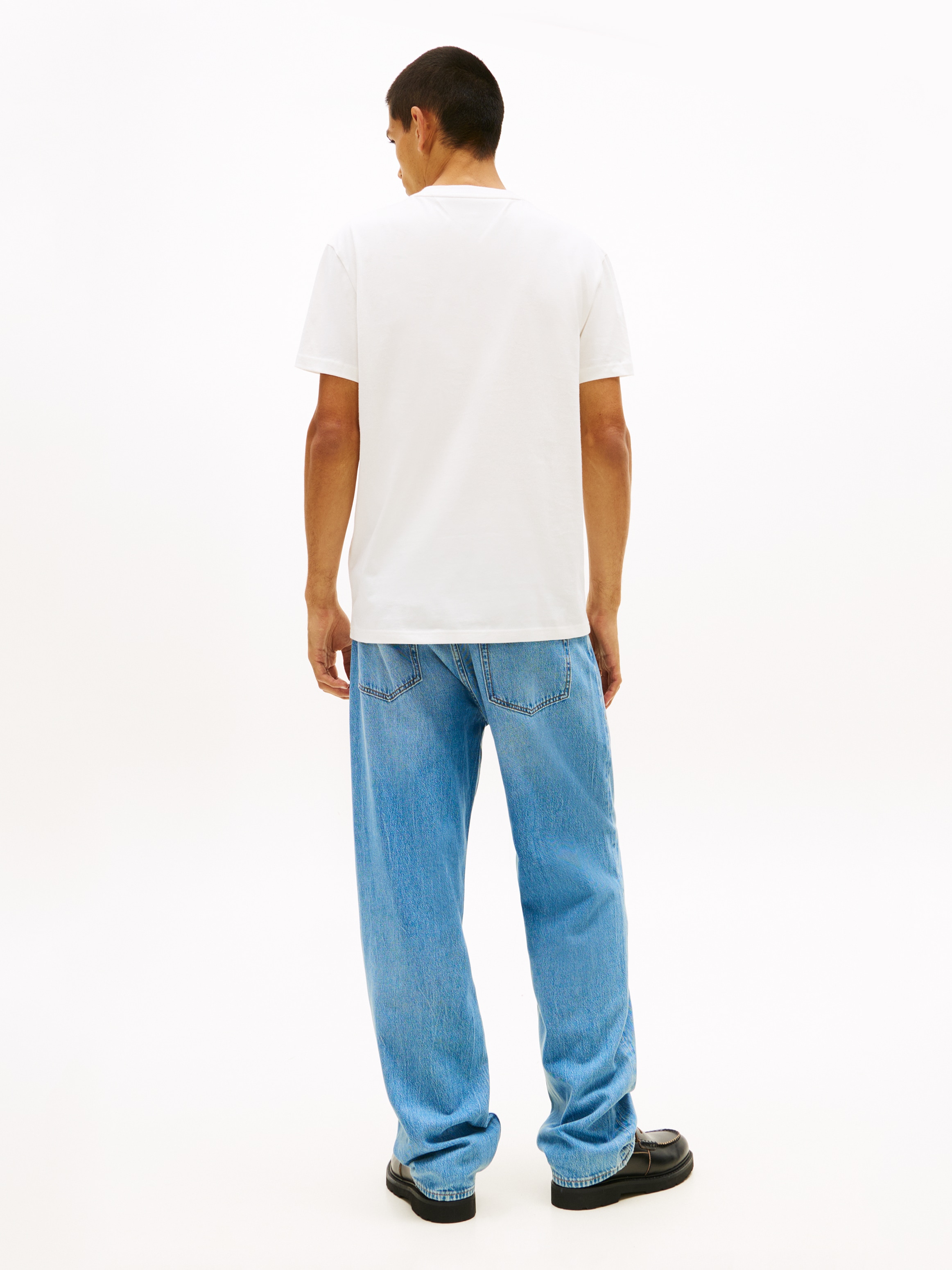 Tommy Jeans T-Shirt »TJM REGULAR FIT SIGNATURE STRIPE« mit Label-Print