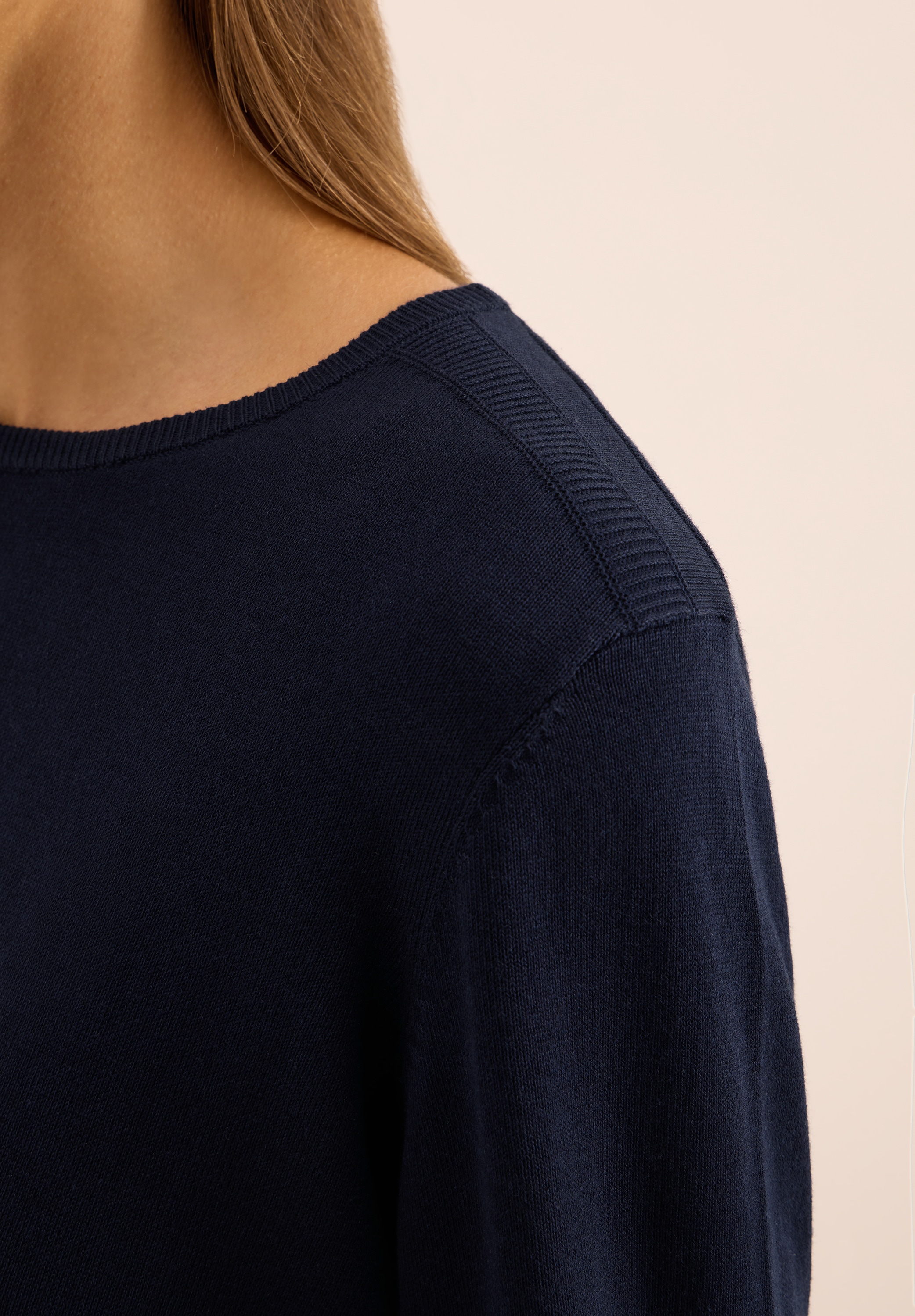 Cecil Strickpullover mit feinem Detail an der Schulter und Viskose-Anteil