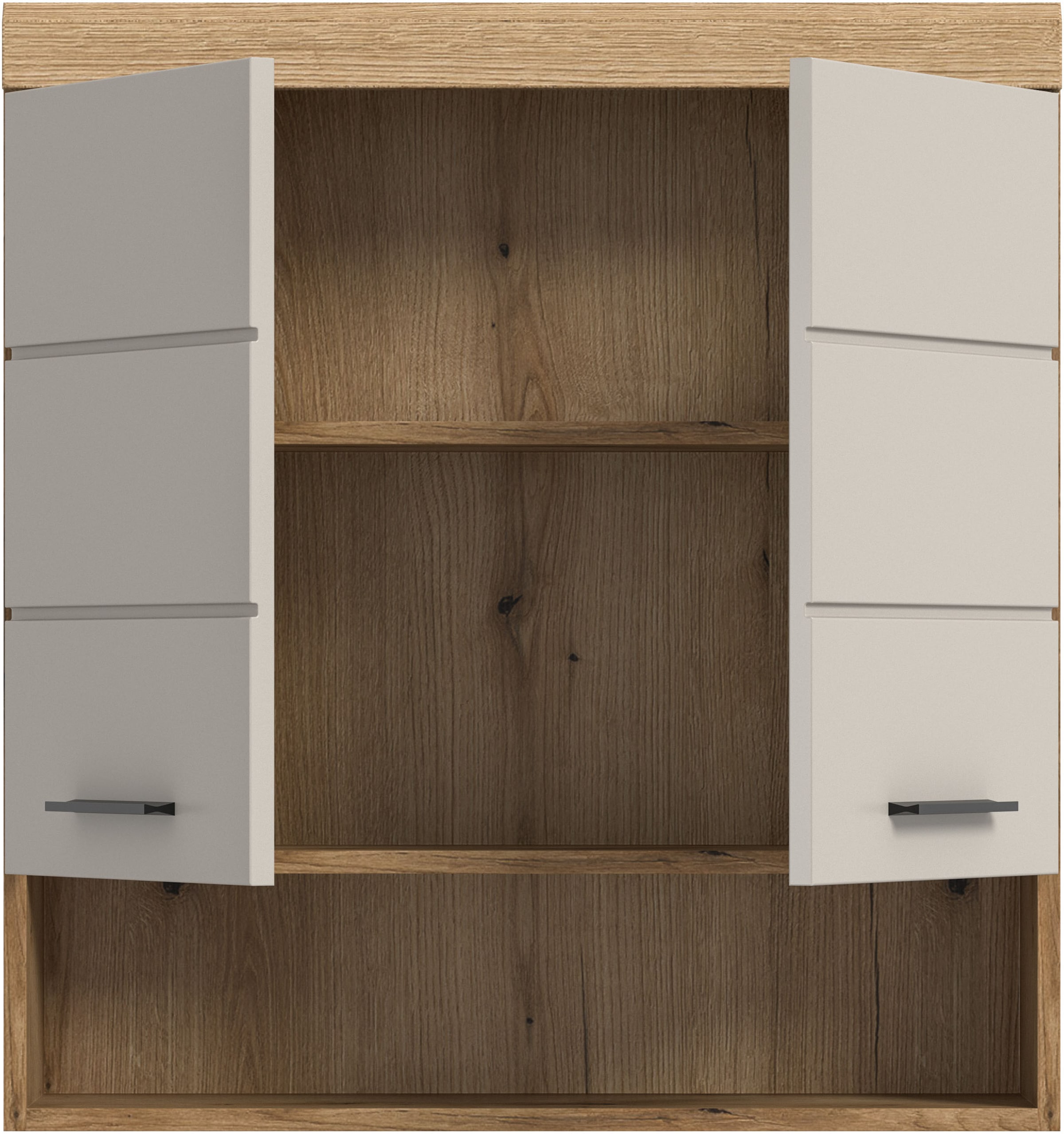 welltime Hängeschrank »SIENA, Breite 74cm, 2 Türen, 1 offenes Fächer, MDF-Front« TOPSELLER!,  in verschiedenen Farben erhältlich, Badmöbel, Badschrank, Schrank, Bad