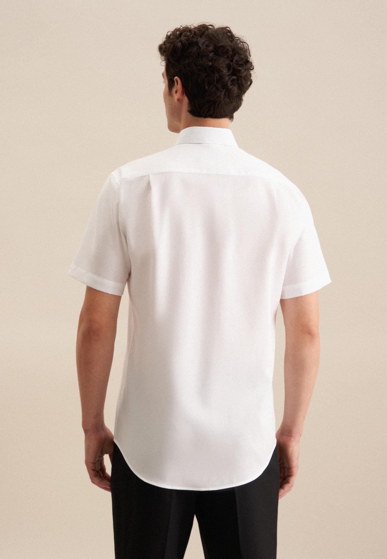 seidensticker Businesshemd »Comfort«, Comfort Kurzarm Button-Down-Kragen Struktur
