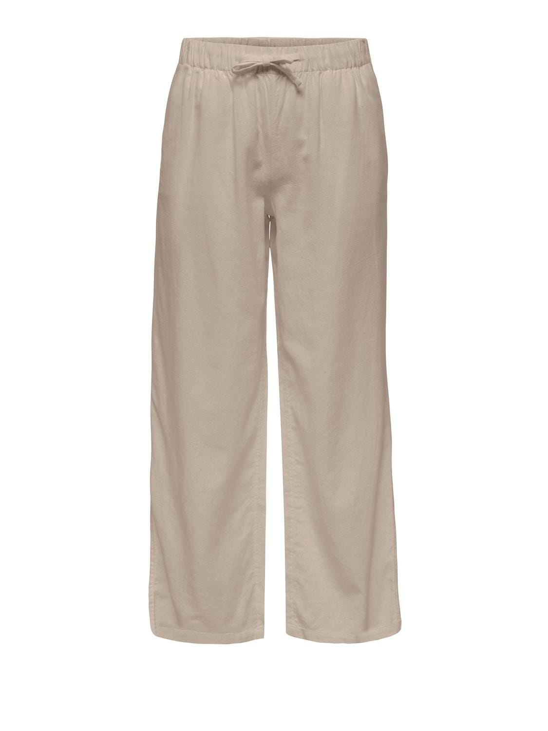 ONLY Culotte »ONLGOA MW LIN BL PULL-UP CULOTTE CC PNT«  mit Leinen