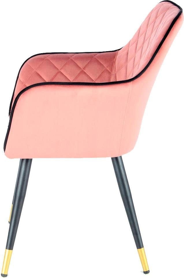 Kayoom Stuhl »Amino 525, stilvoller Design-Stuhl,samtweicher Bezug aus Velvet-Stoff«, 1 St., samtweicher Bezug, elegant, glamourös, elegante Optik