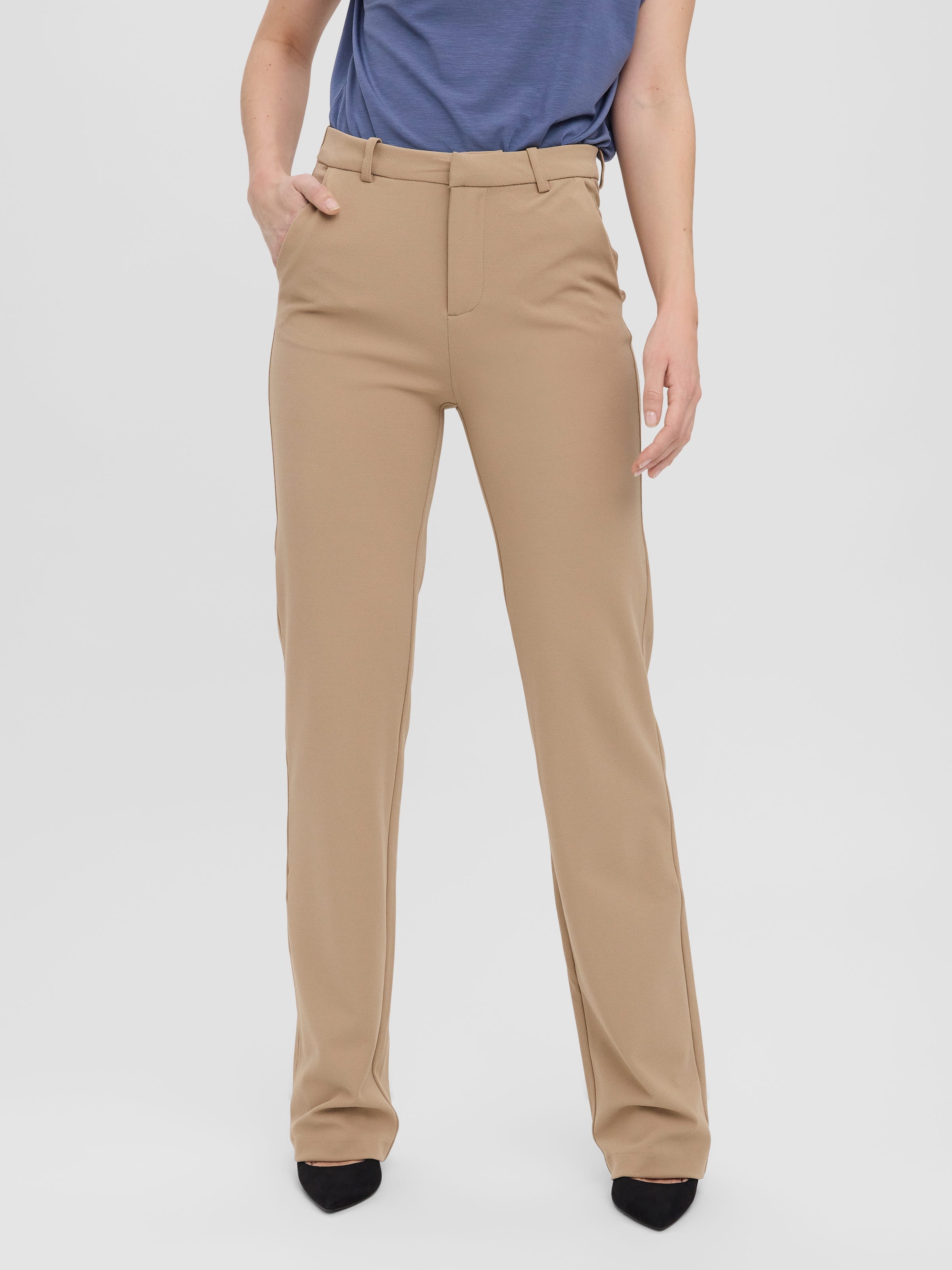 Vero Moda Anzughose »VMZAMIRA MW SLIM STRAIGHT PANT NOOS«  mit Gürtelschlaufen
