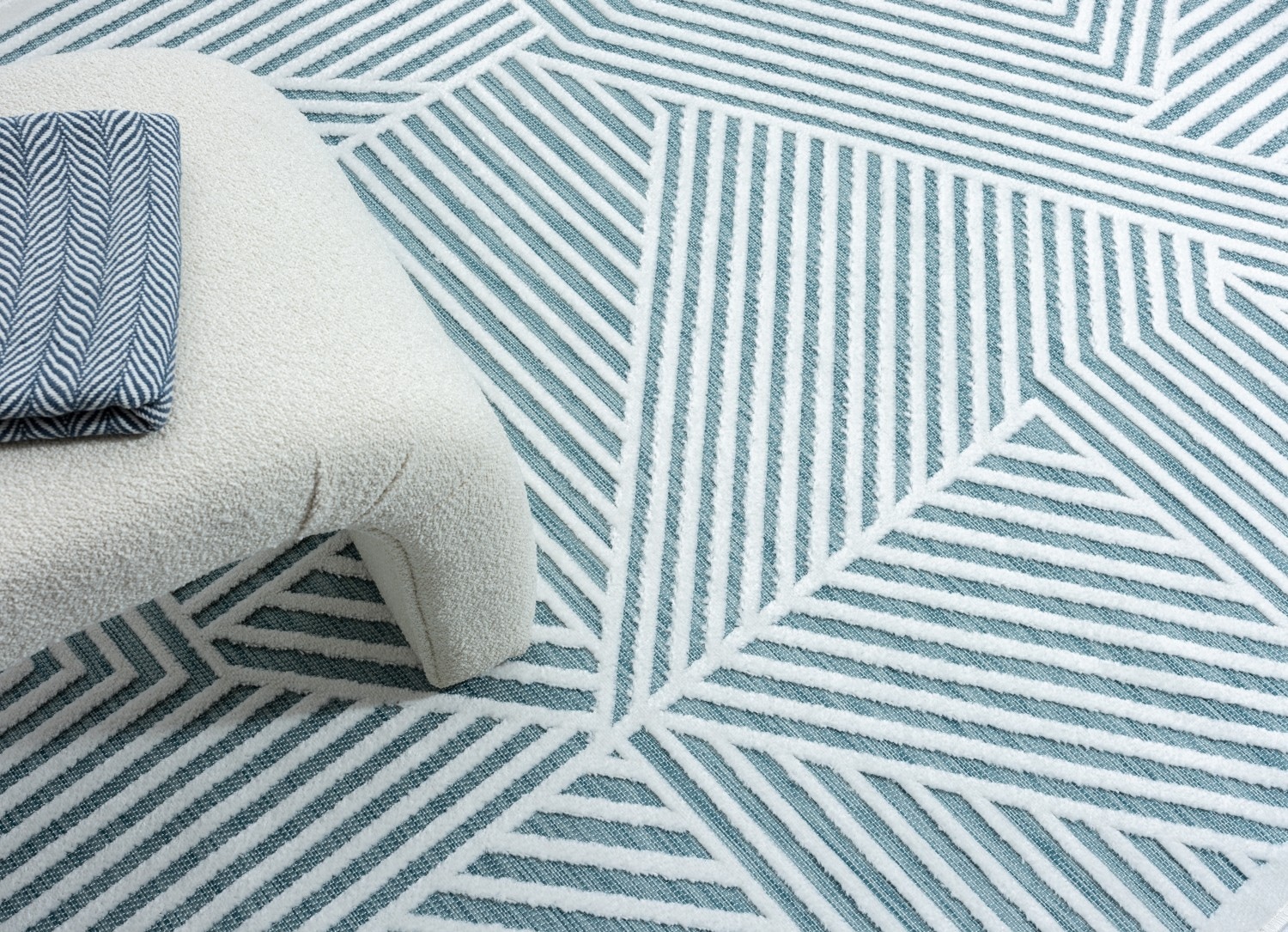 Myflair Möbel & Accessoires Teppich »Vill Lagerräumung«, rechteckig, 8 mm Höhe, modernes Design, Hoch-Tief Effekt, Outdoor geeignet, Balkon, Terrasse