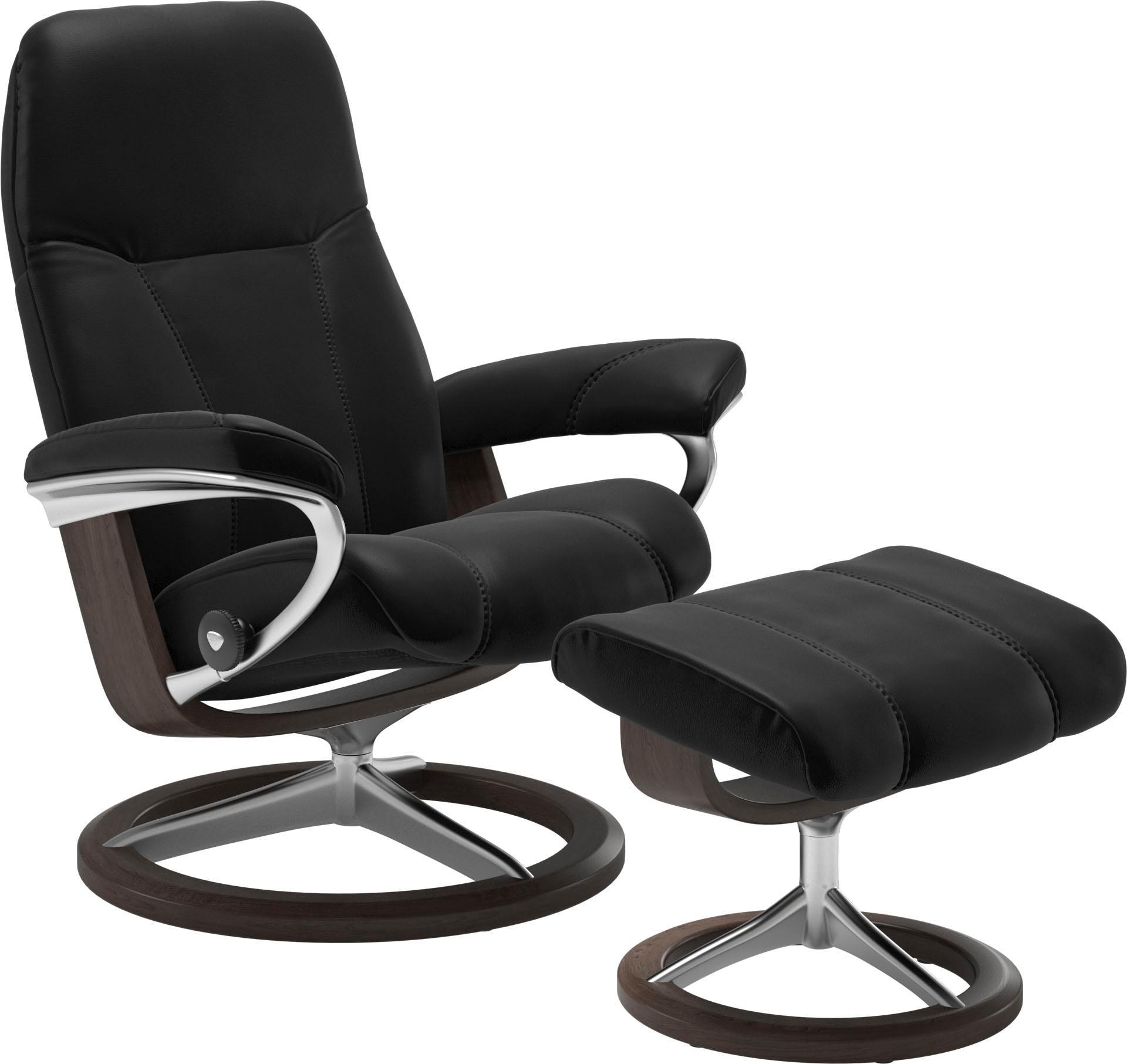 Stressless® Relaxsessel »Consul« Relaxsessel mit Hocker,  mit Hocker, mit Signature Base, Größe L, Gestell Wenge