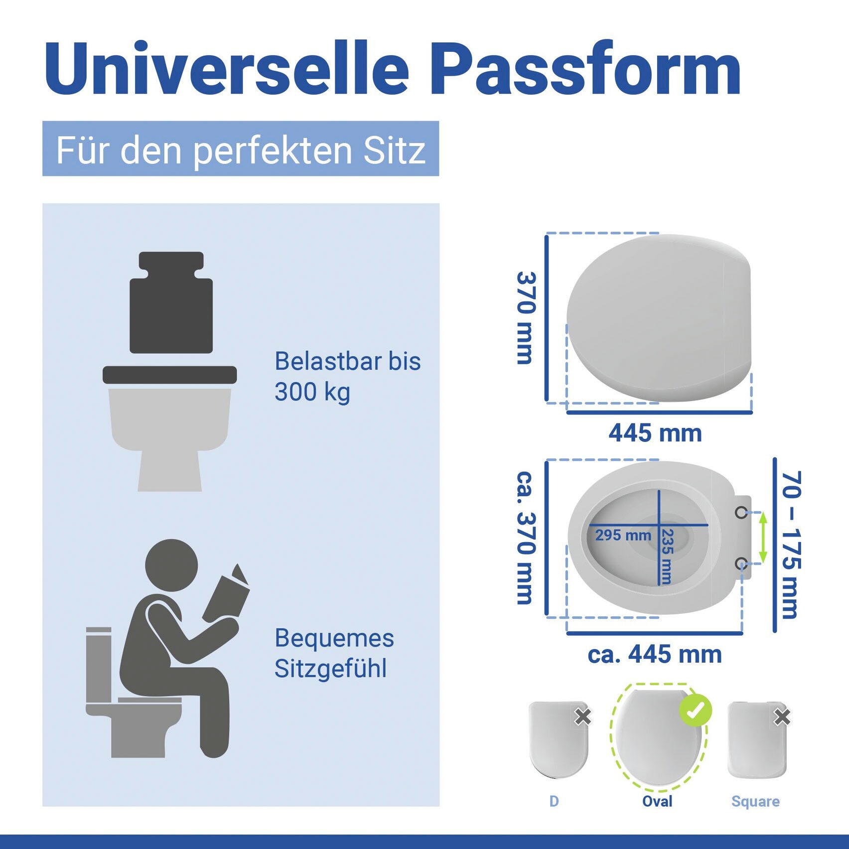 WENKO WC-Sitz »Ostuni« 1 Stk. tlg. Thermoplast, belastbar mit 300 kg, mit Absenkautomatik