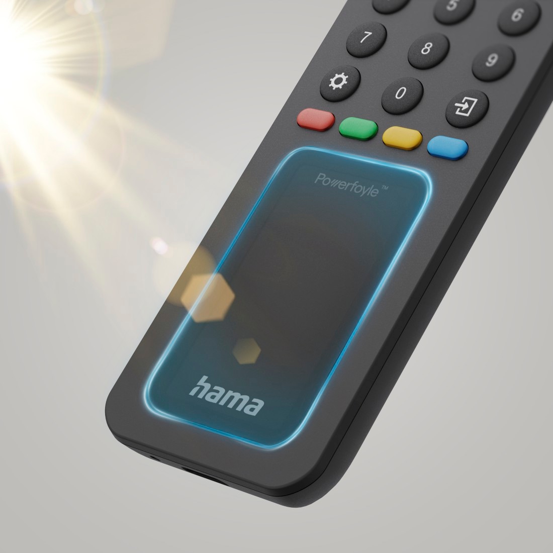 Hama Universal-Fernbedienung »Universal-Fernbedienung für TV- und AV-Geräte mit Solaraufladung« 8-in-1 Solaraufladung, Lernfunktion, steuert bis zu 8 Geräte, Streamingtasten