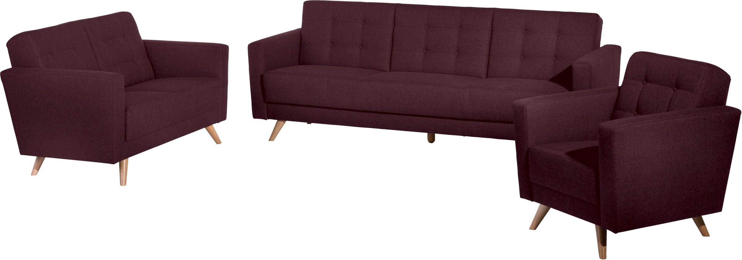 Max Winzer® 3-Sitzer »Julius Kippcouch mit komfortablem Federkern, klassisch und modern«, Schlafsofa, inklusive Bettfunktion & Bettkasten, Breite 224 cm