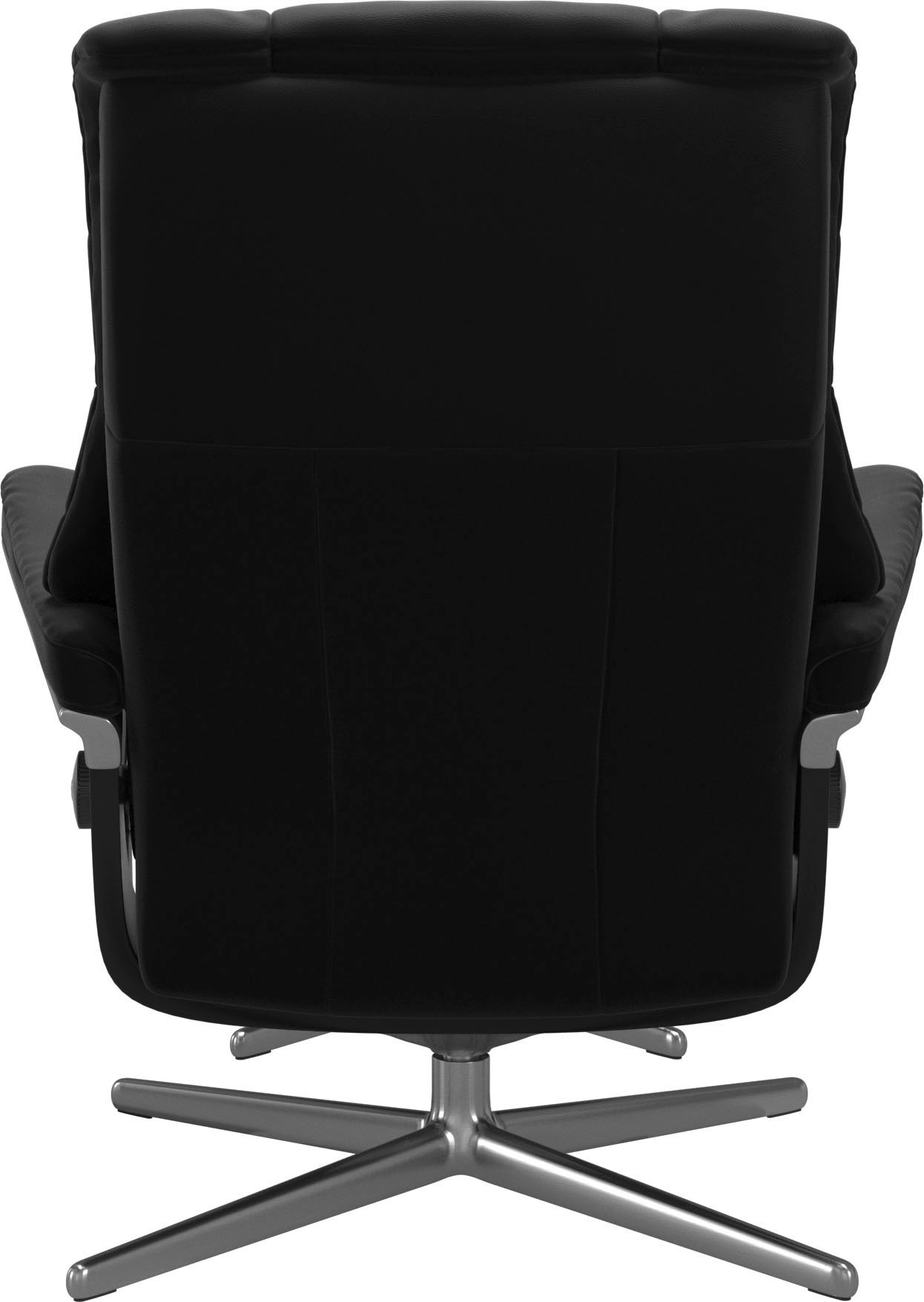 Stressless® Relaxsessel »Mayfair«, (Set, Relaxsessel mit Hocker), mit Hocker, mit Cross Base, Größe S, M & L, Holzakzent Schwarz