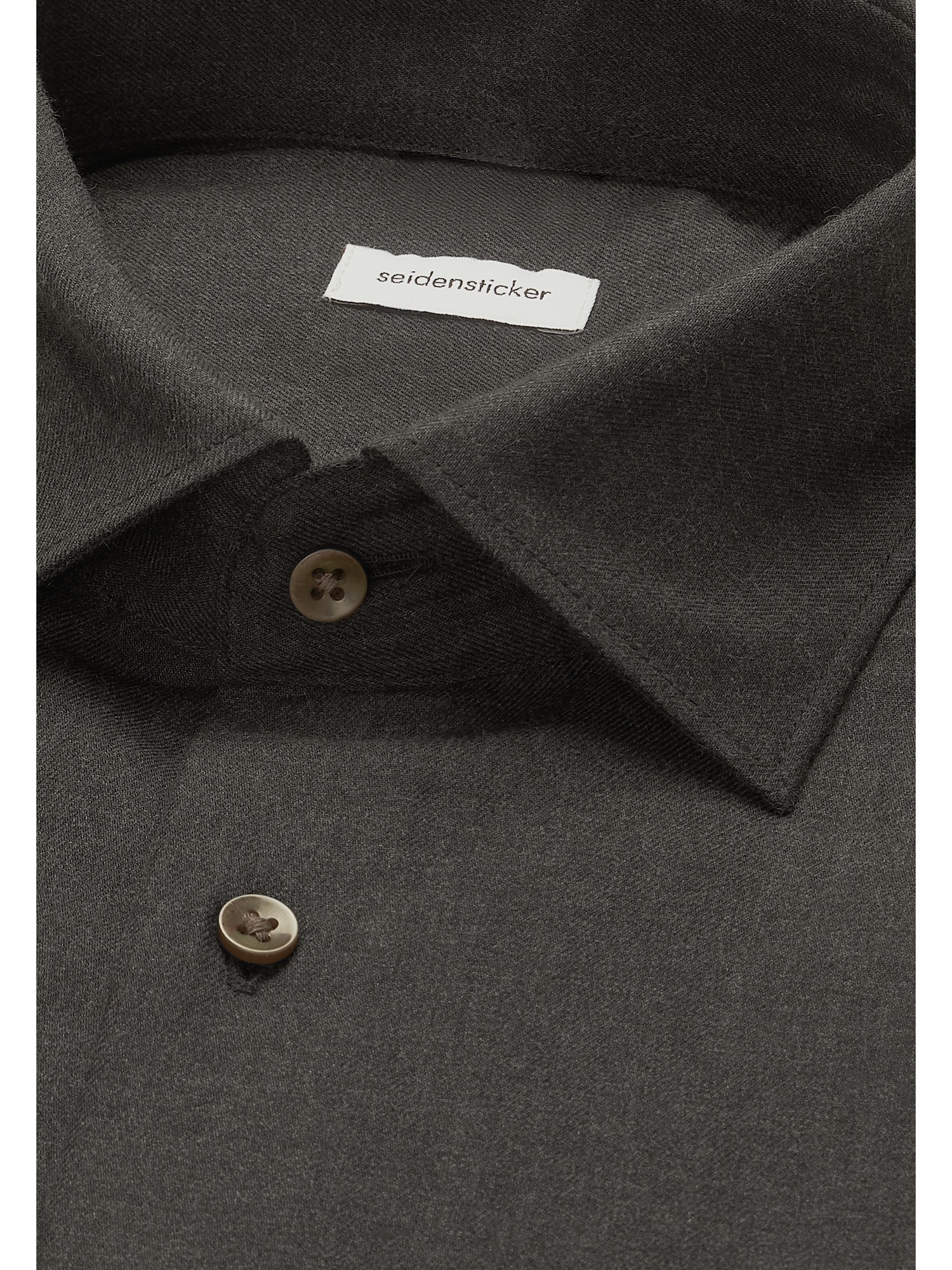 seidensticker Flanellhemd »Schwarze Rose« Regular 1/1 Extra lang Kentkragen Uni