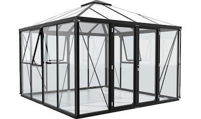 Vitavia Gewächshaus »Minos ESG/HKP, schwarz«, mit Pavillondach, Wand 3 mm Glas, Dach... kaufen