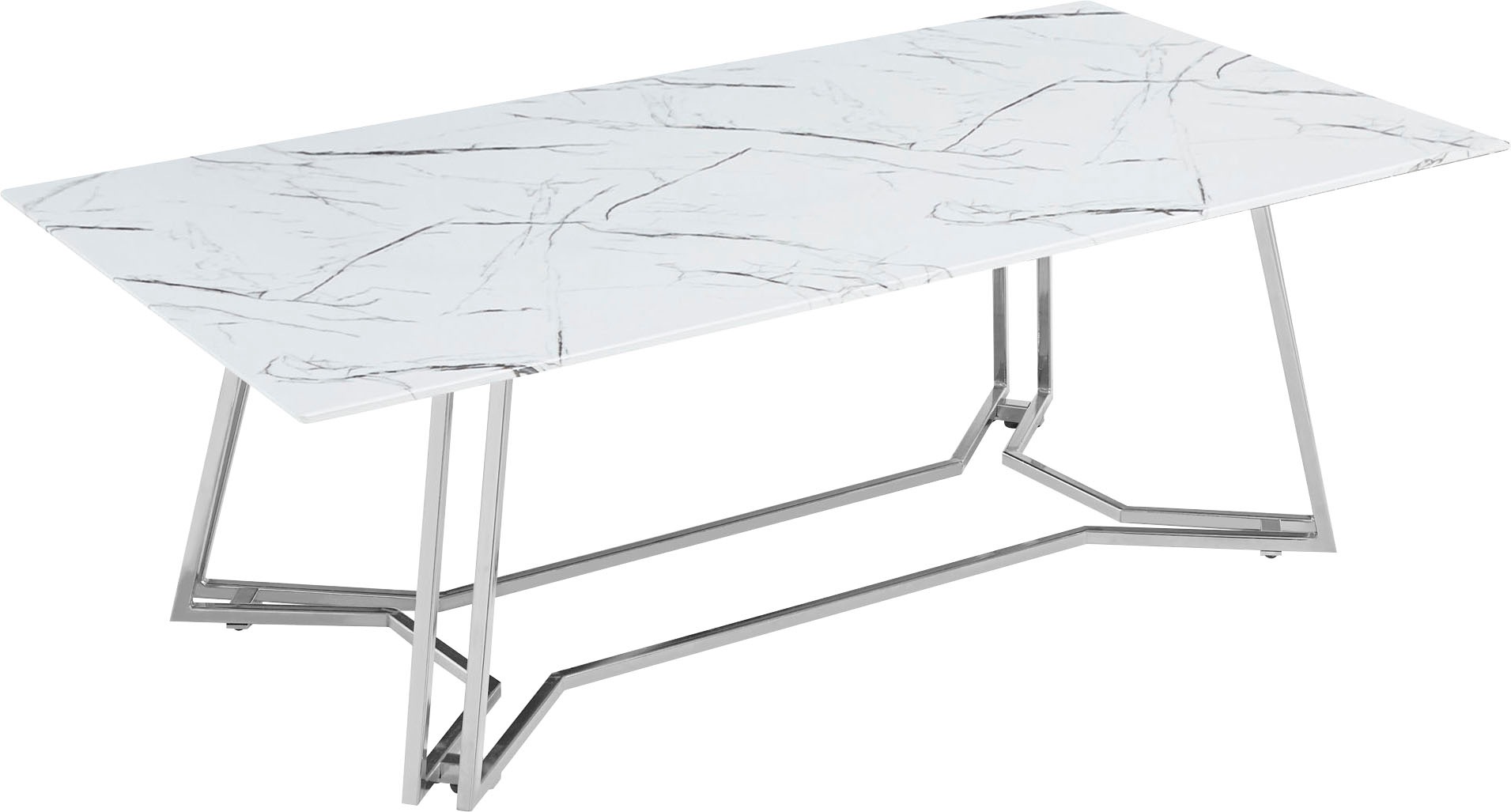SalesFever Couchtisch "Wohnzimmertisch im eleganten Stil" Eleganter Chic mit marmoriertem Charme