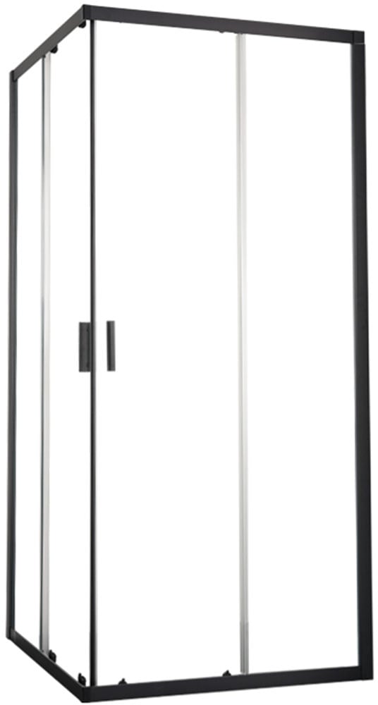 welltime Eckdusche »New Summer Black« verbessertes Rollensystem, schwarzer Aluminiumrahmen