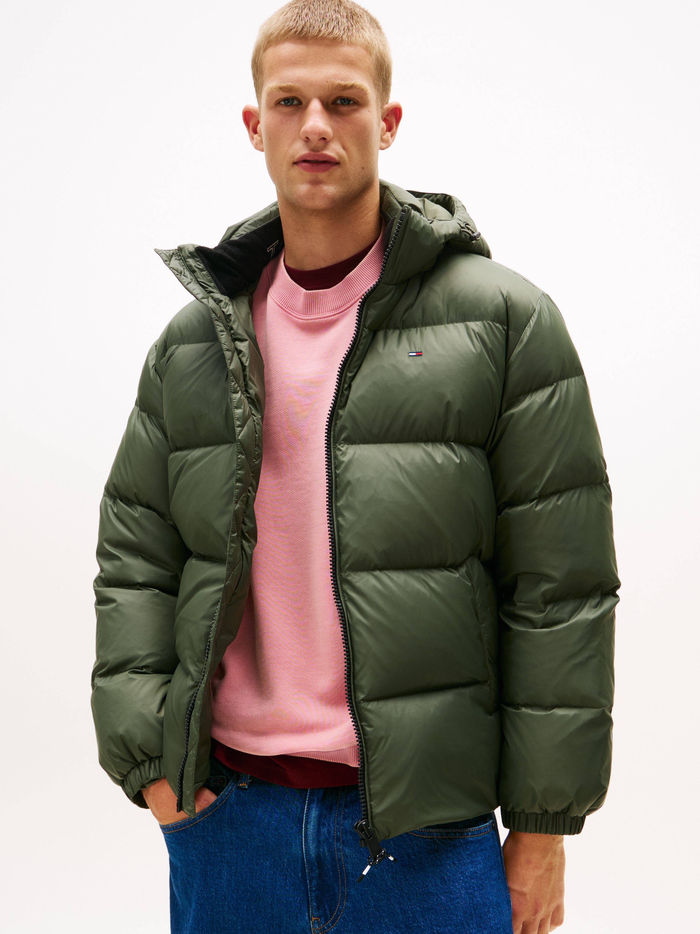 Tommy Jeans Steppjacke »TJM ESSENTIAL DOWN JACKET EXT« mit Kapuze Winterjacke Outdoorjacke Gefüttert 2 in 1 Jacke abnehmbare Kapuze