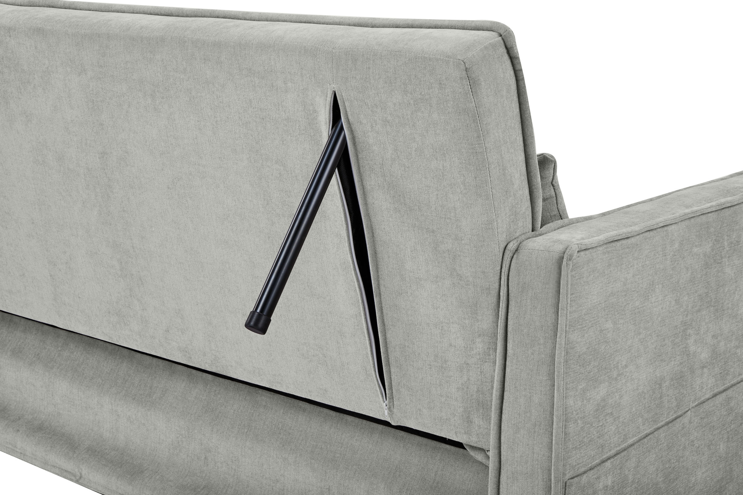 OTTO home Schlafsofa »STEFFO, 159 cm, 2-Sitzer, mit verstellbarer Rückenlehne« Klappmechanismus, Feinstruktur-Bezug, natürliche Farben