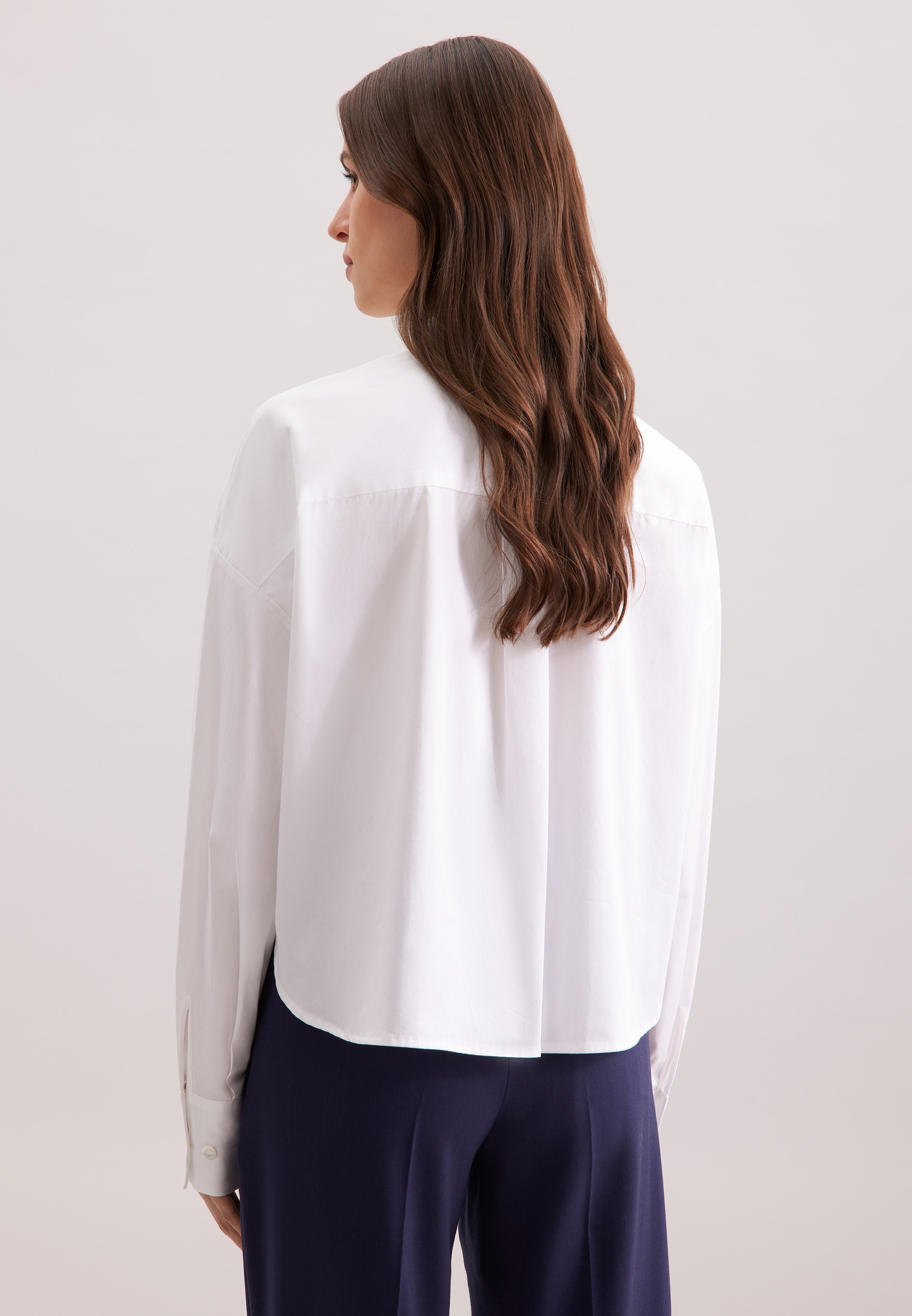 seidensticker Klassische Bluse »Schwarze Rose«, Langarm Rundhals Uni