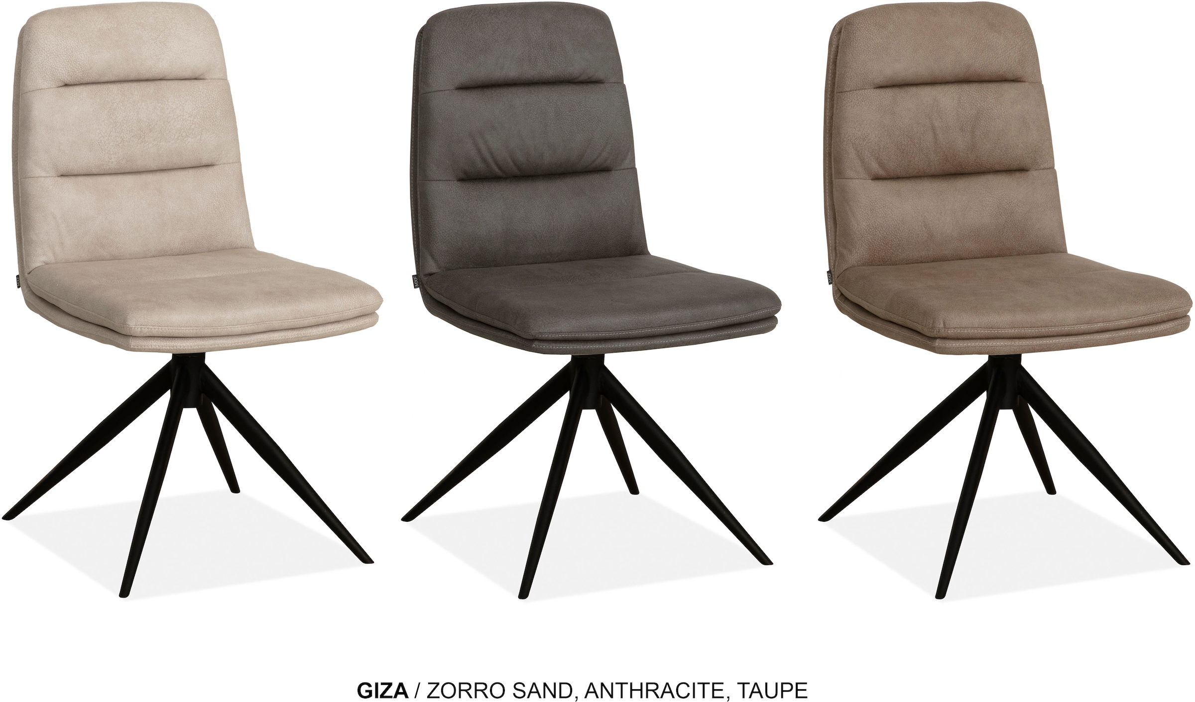 OMG Design Esszimmerstuhl »Giza« (Set) 2 Stk.Drehstuhl mit auto-return, pflegeleichter Bezug