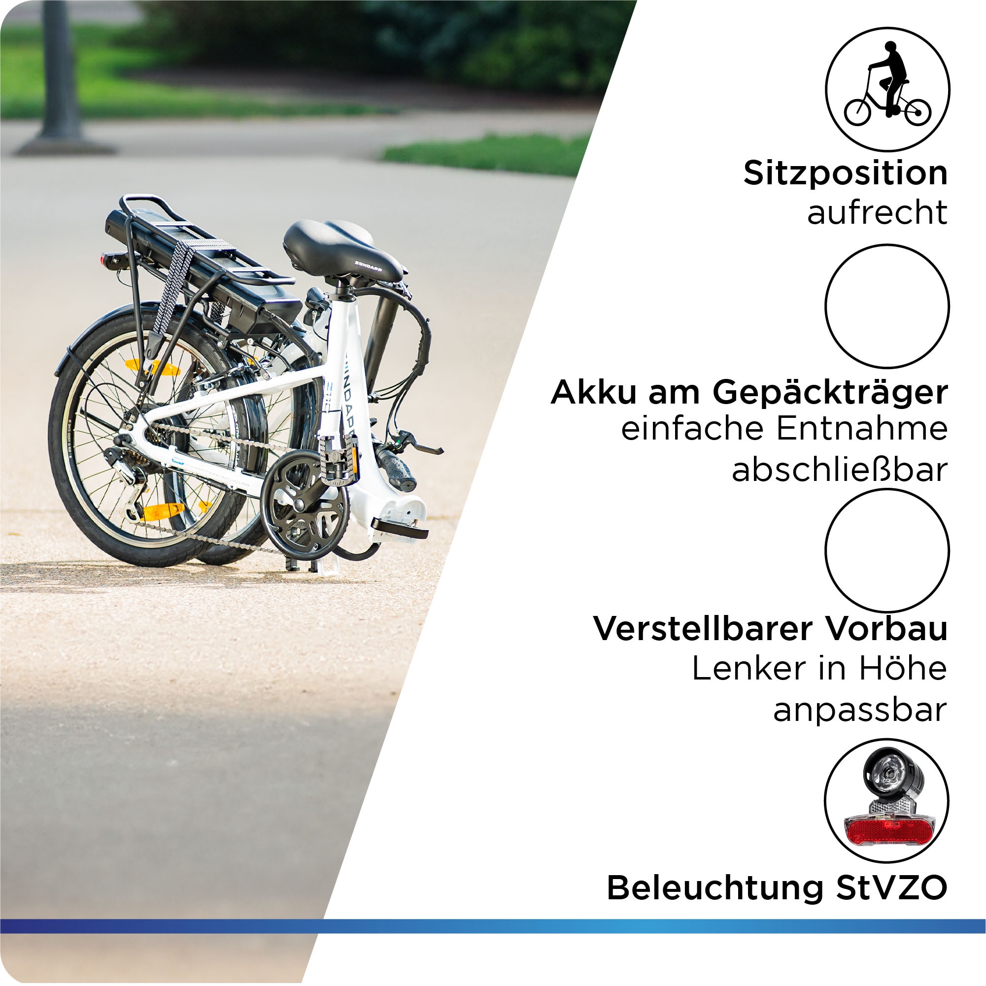 Zündapp E-Bike »Z110«, 7 Gang, Shimano, RD-TY21 Tourney, Heckmotor 250 W, Pedelec, Elektrofahrrad für Damen u. Herren