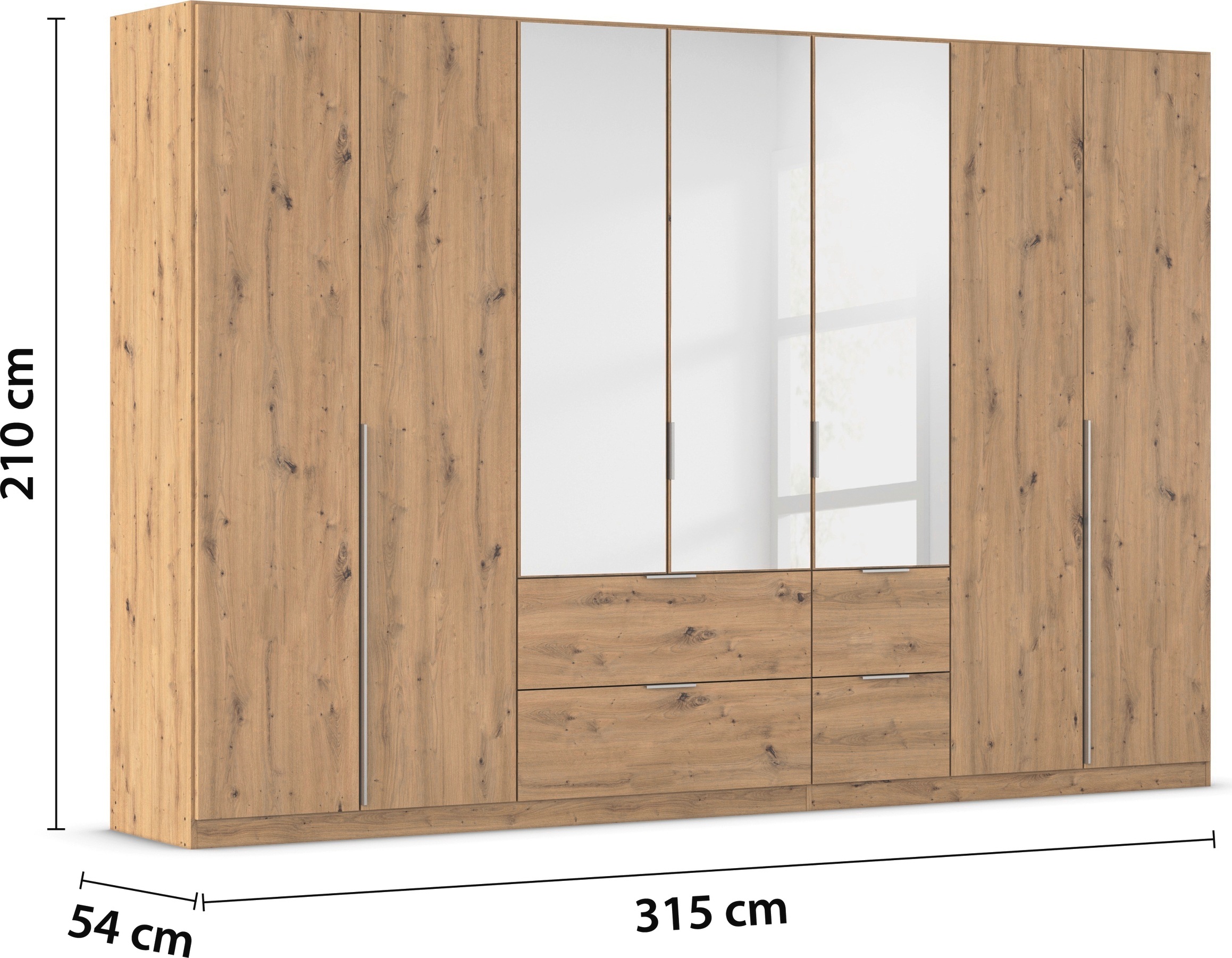 rauch Drehtürenschrank »Kleiderschrank Schrank Garderobe AGORDO mit Dekor- oder Hochglanzfront«, mit Außenschubkästen, in 6 Breiten und 2 Höhen MADE IN GERMANY