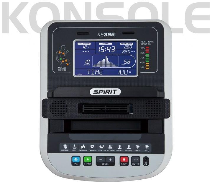 Spirit Fitness Ellipsentrainer-Ergometer »XE 395«, Schwungmasse ca. 23 kg, 20 Widerstandsstufen