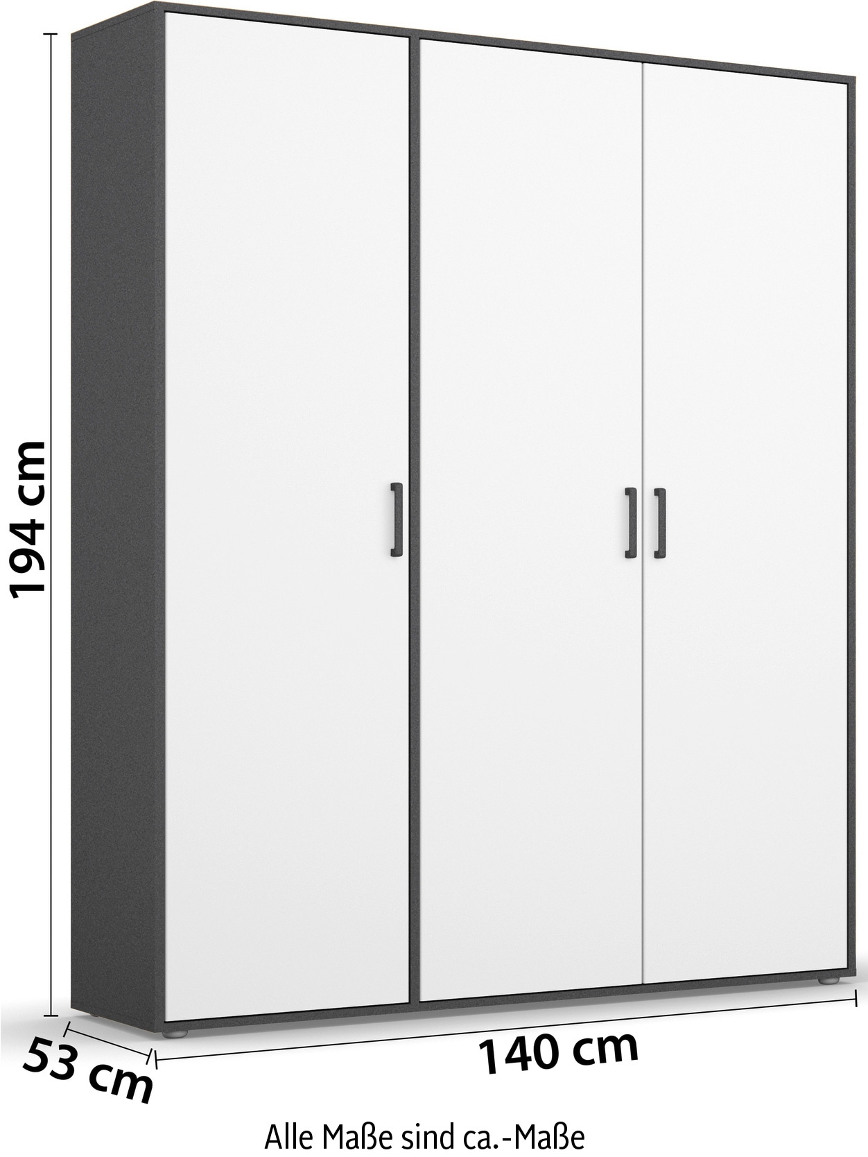 rauch Kleiderschrank »VOYAGER Otto´s Choice Garderobe Wäscheschrank TOPSELLER Schlafzimmer«, (in 3 verschiedenen Ausstattungen BASIC/CLASSIC/PREMIUM), Schrank mit modernen Griffen in viel Stauraum MADE IN GERMANY