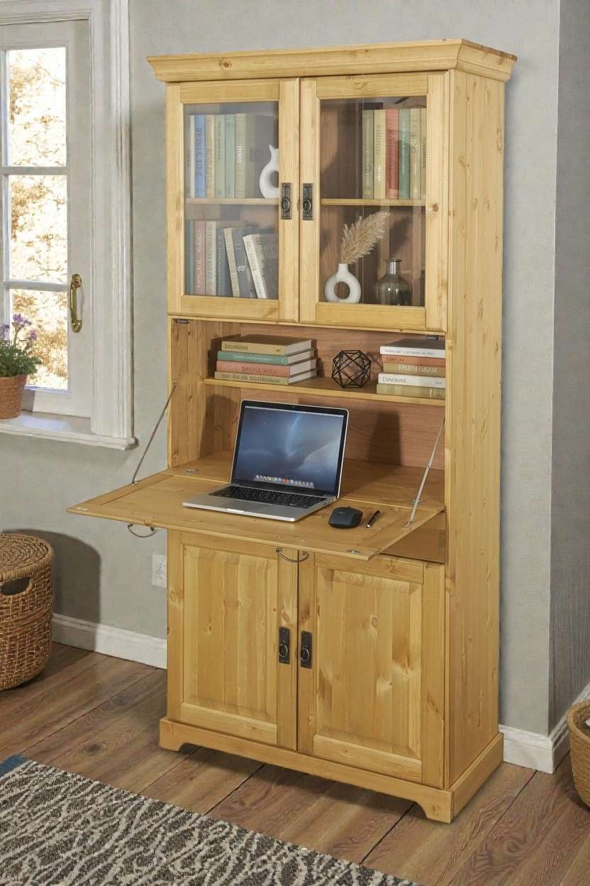 OTTO home Sekretär »Rügen« aus massiver Kiefer, Breite 94 cm, made in EU