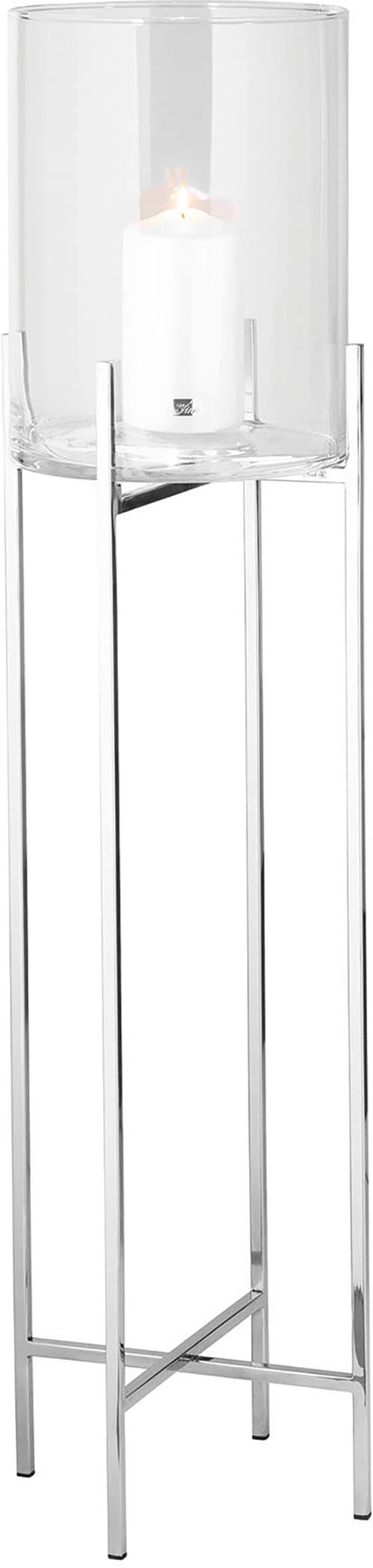 Fink Windlicht »ODEON«, (1 St.), Kerzenhalter aus Edelstahl und Glas, Ø ca. 25  cm online kaufen | mit 3 Jahren XXL Garantie