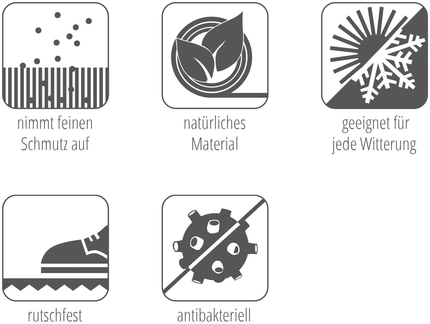 ASTRA Fußmatte »Coco Deluxe Light ,  Welcome« rechteckig 8 mm Höhe Türmatte, Kokos, rutschfest, schmutzabweisend, In und Outdoor