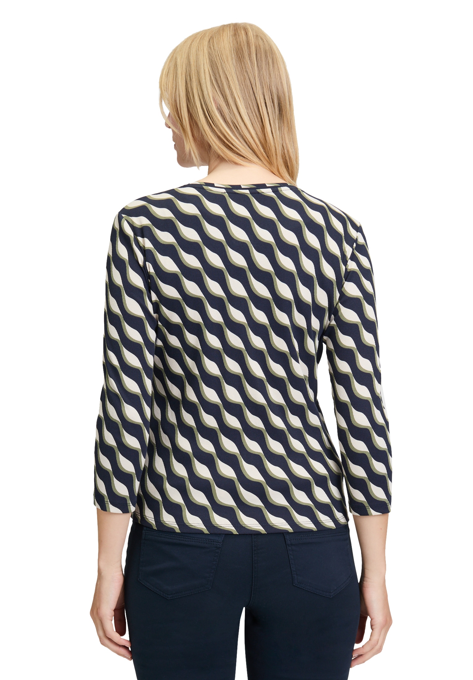 Betty Barclay Langarmshirt »Shirtjacke mit Rippenstruktur«