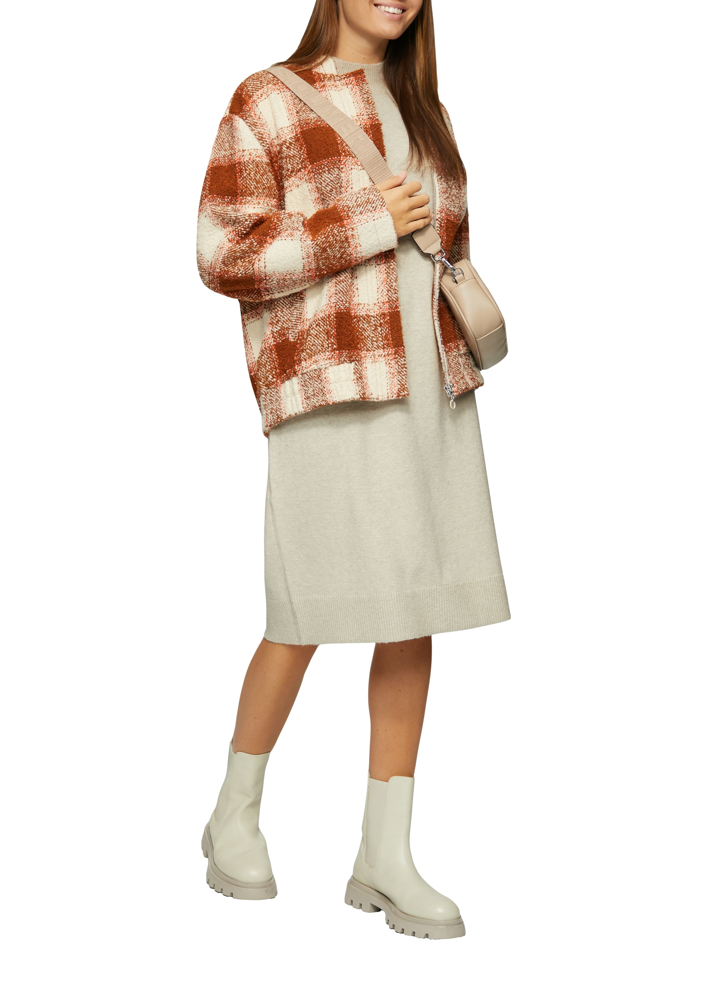 s.Oliver Strickkleid, in 3/4 Länge - mit Stehkragen