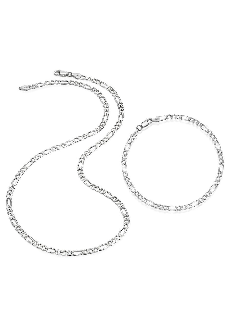 Figarokette«, 925 »Multipack Silber 2 Firetti Geschenk ♕ Schmuck Halskette (Set, Schmuckset Armkette tlg.) bei