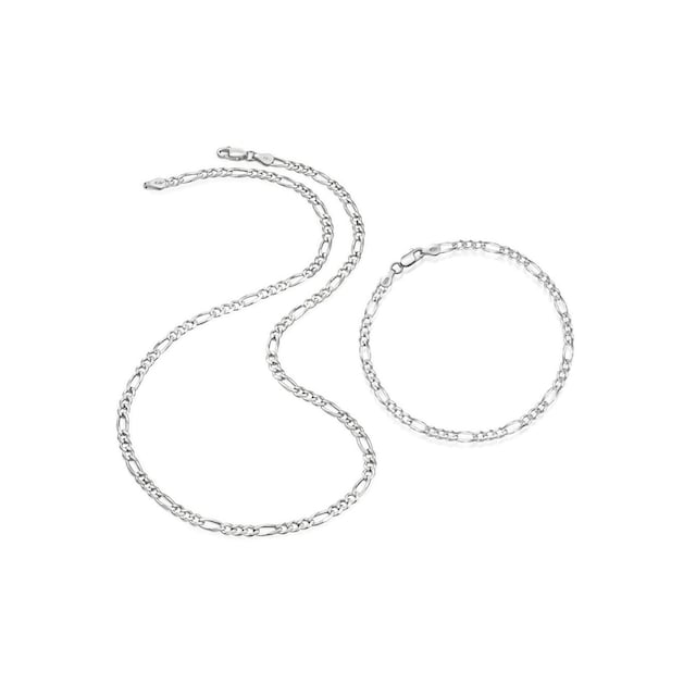 Firetti Schmuckset »Multipack Schmuck Geschenk Silber 925 Halskette  Armkette Figarokette«, (Set, 2 tlg.) bei ♕
