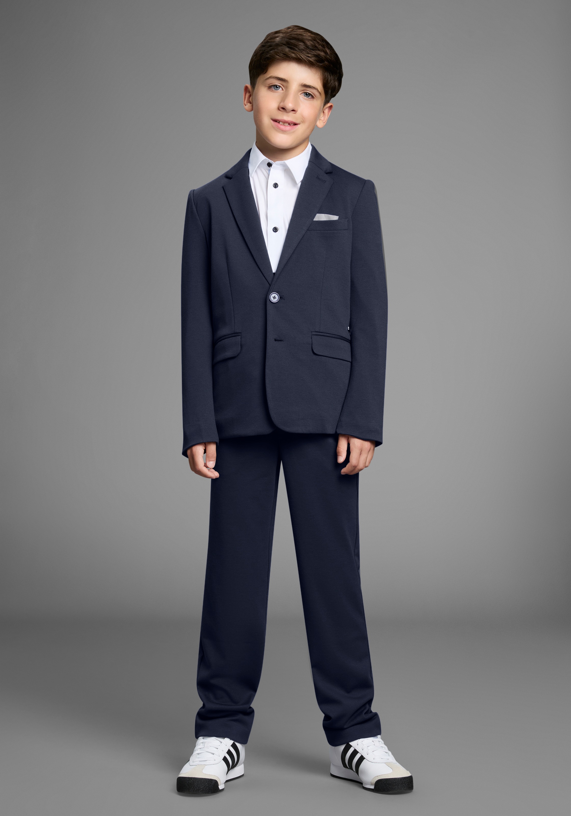 Bruno Banani Anzug »2tlg. Jersey Anzug für Jungen« Set, Sakko & Hose, 2 Stk. tlg. Basic Für jeden Anlass passend. Eleganter Jersey Anzug für TEENS
