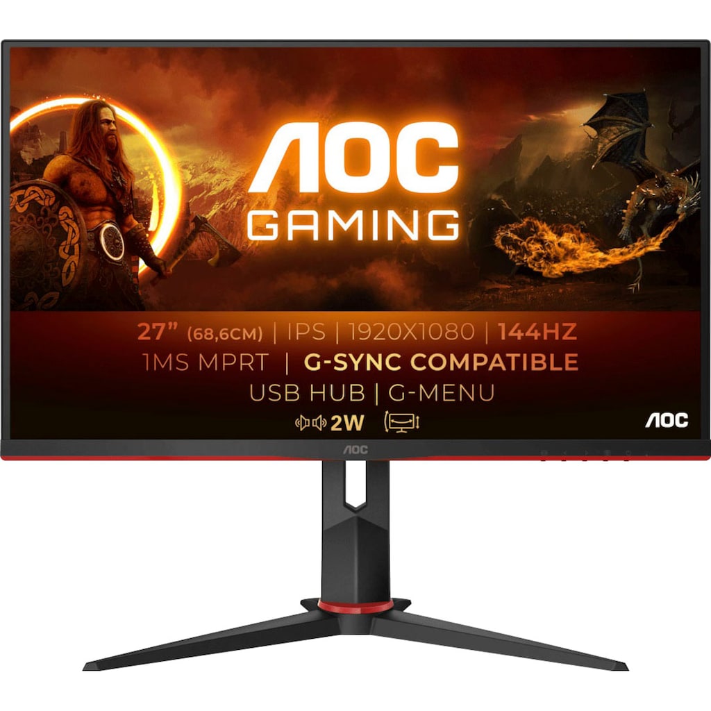 AOC Gaming-Monitor »27G2U/BK«, 68,6 cm/27 Zoll, 1920 x 1080 px, Full HD, 1 ms Reaktionszeit, 144 Hz
