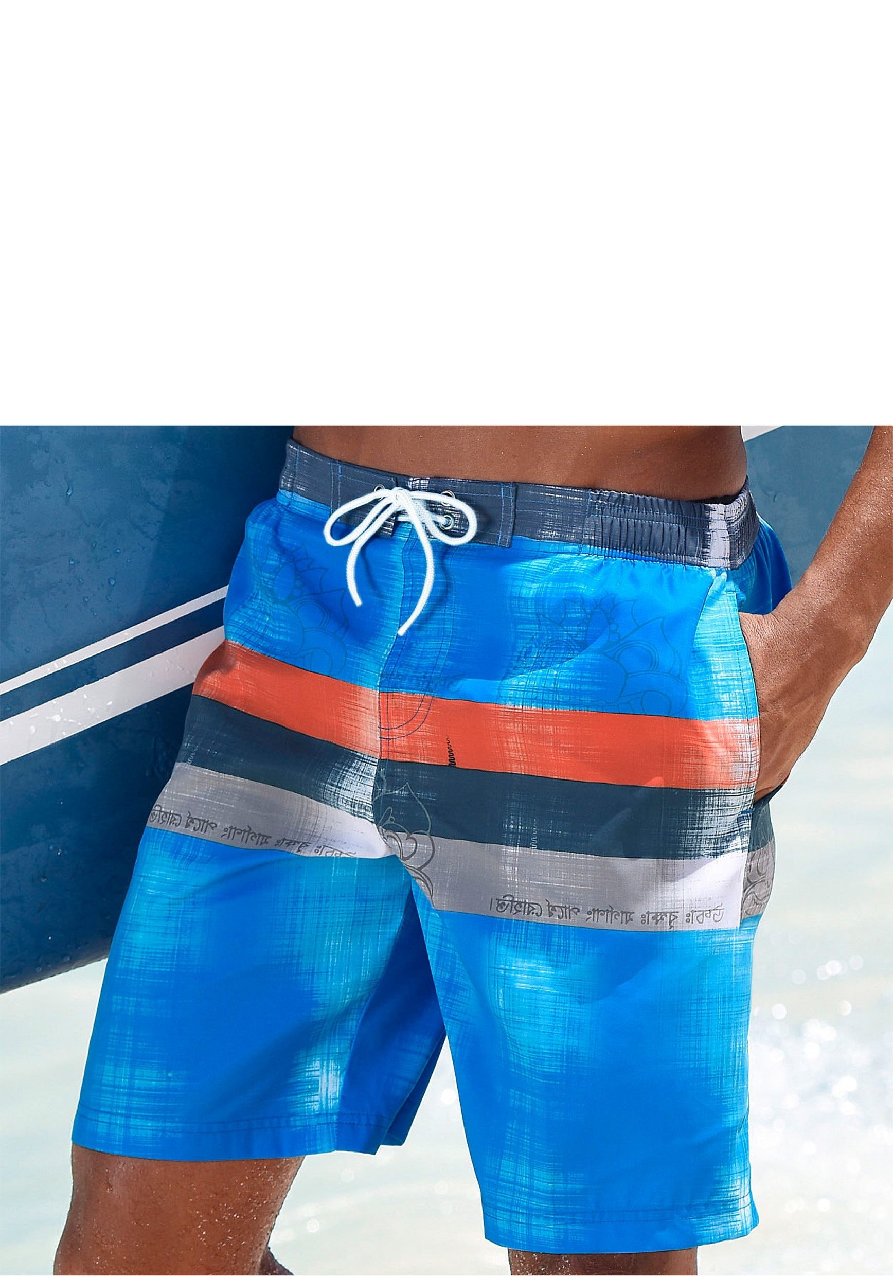 Chiemsee Badeshorts, elastischer Bund, mit Außenkordel, mit seitlichen Eingrifftaschen