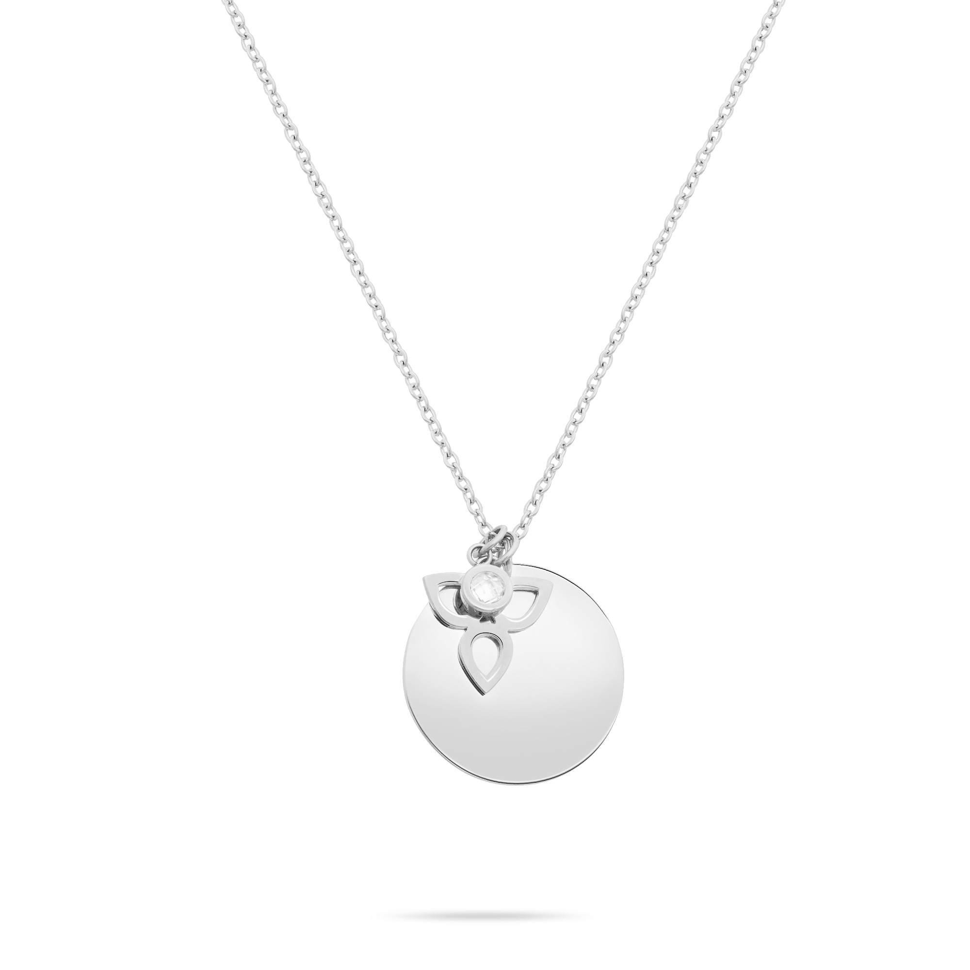 Tamaris Kette mit Anhänger »Schmuck Geschenk Edelstahl Halskette Kreis/Blüte« mit Zirkonia (synth.)