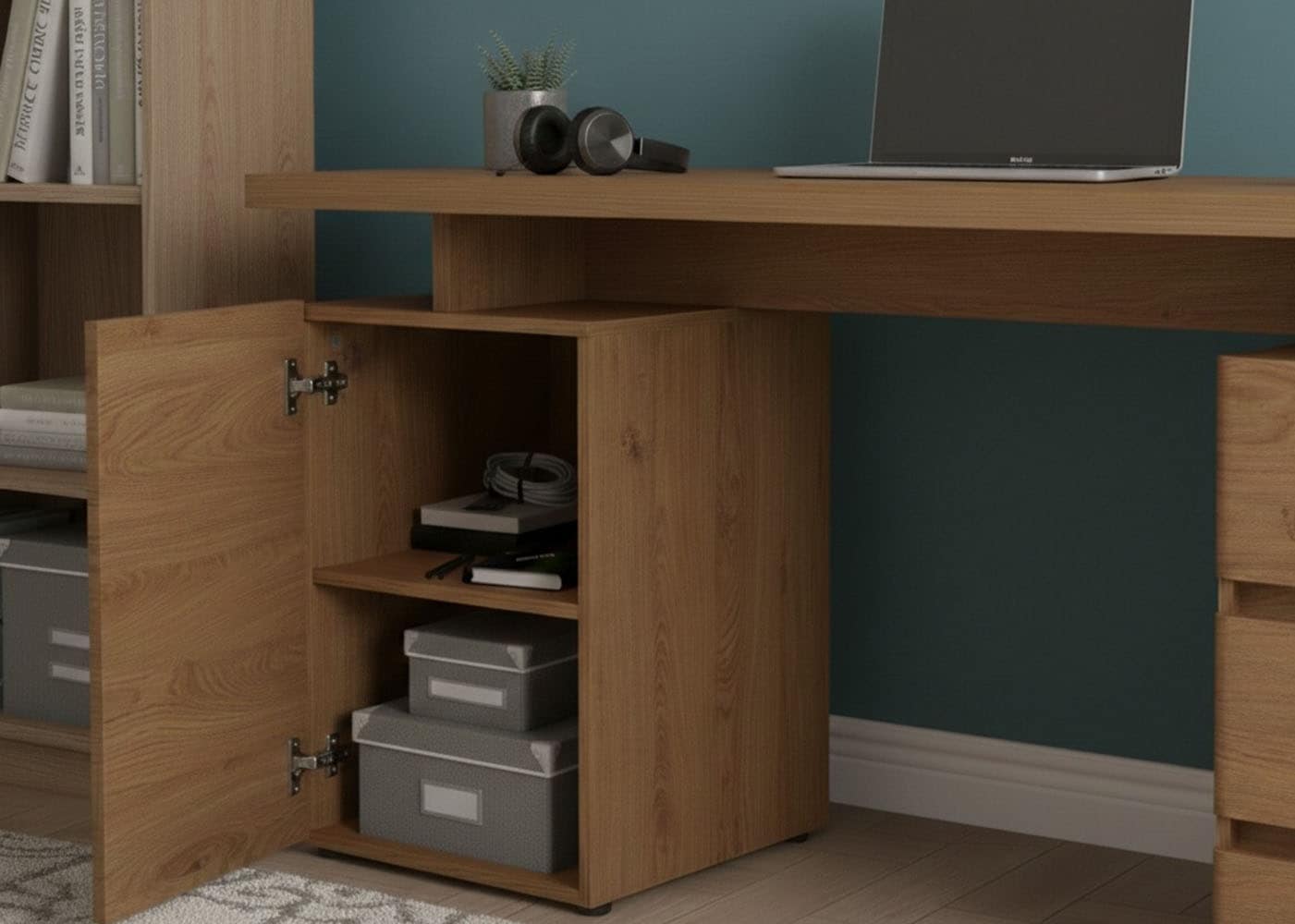 Jahnke Schreibtisch »CU-LIBRE C 250« wechselseitig montierbar, viel Stauraum, Breite 150 cm