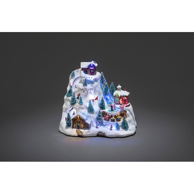 KONSTSMIDE Weihnachtsfigur »Weihnachtsdeko«, LED Szenerie Skipiste, m.  Animation + 8 klassischen Weihnachtsliedern auf Raten kaufen