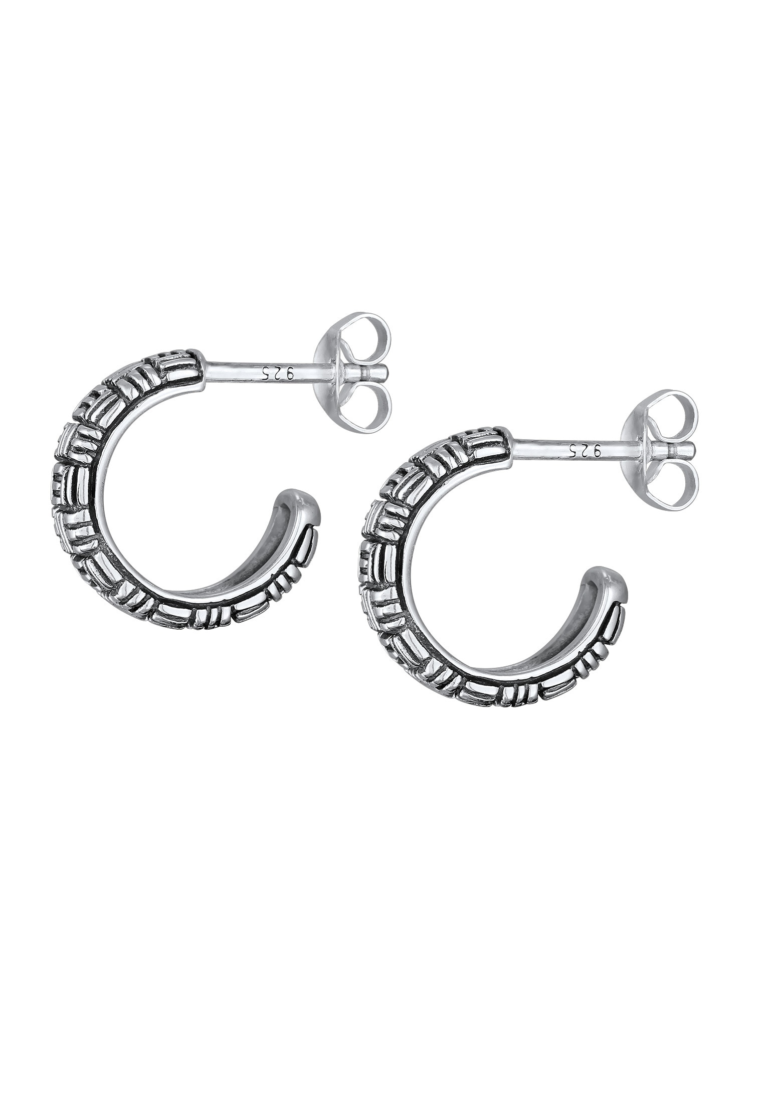 Kuzzoi Paar Ohrstecker »Ohrringe Herren Creolen Ohrstecker Vintage 925 Sterling Silber«