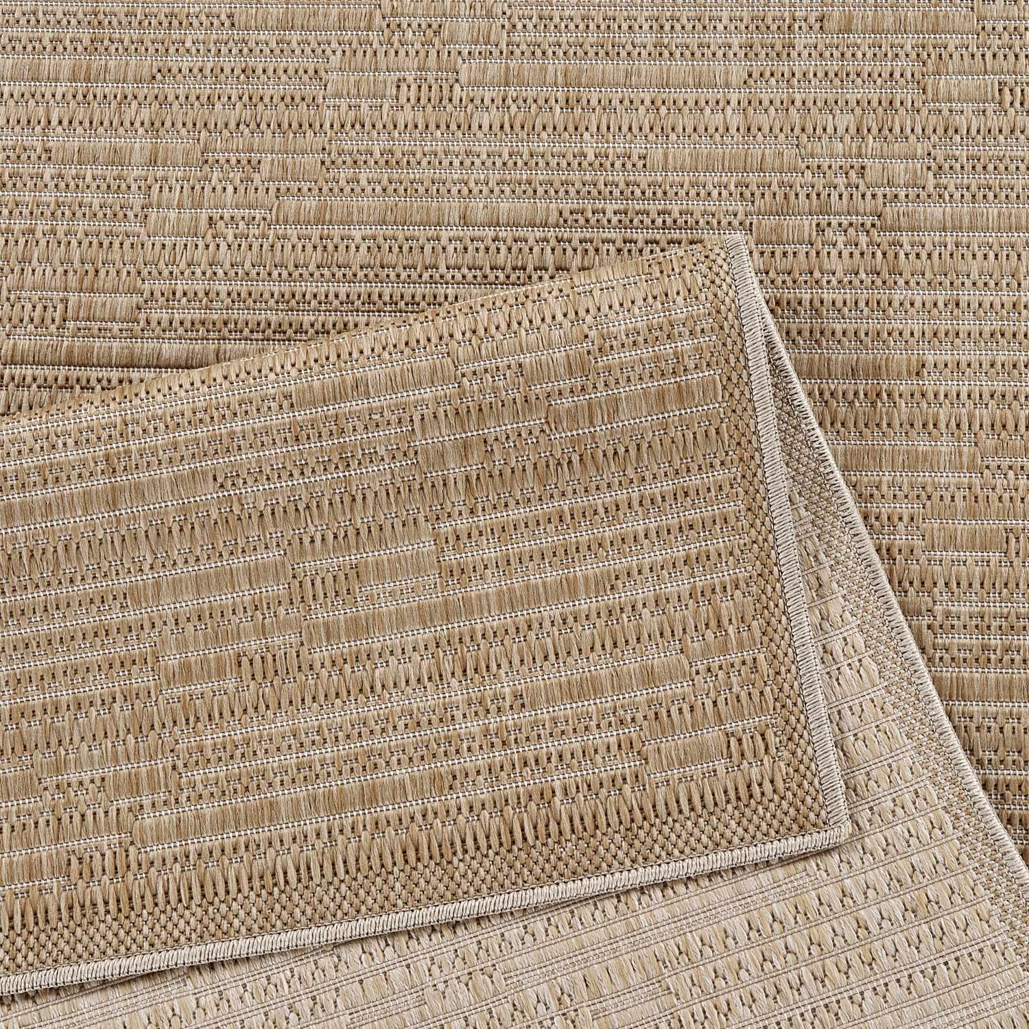 Carpet City Outdoorteppich »Flachgewebe in Sisal-Optik, Wetterfest & UV-beständig« rechteckig 0,5 mm Höhe Witterungsbeständig für Balkon, Terrasse, Garten