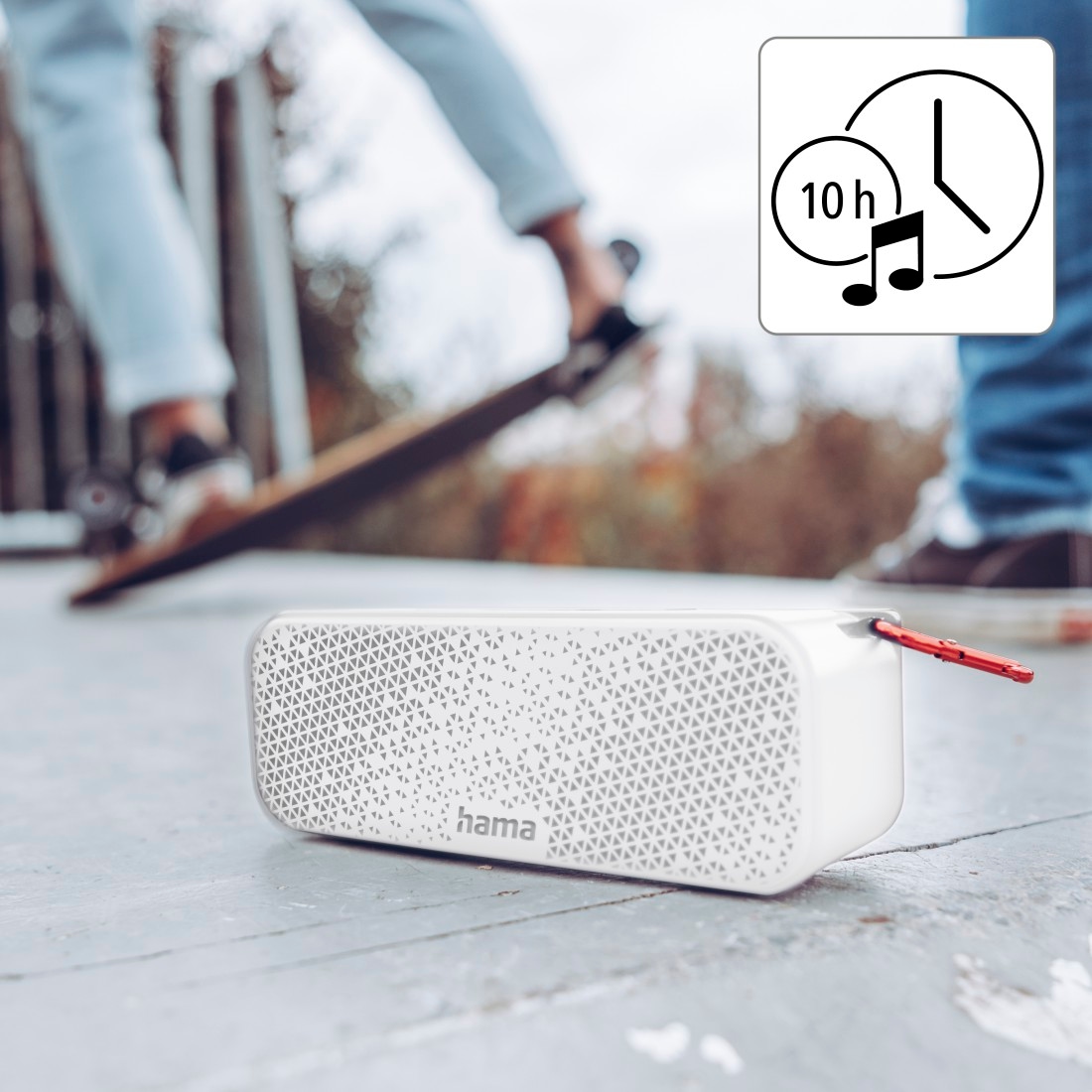 Hama Bluetooth-Lautsprecher »Tragbare Bluetooth Box, 8 W, spritzwassergeschützt  IPX4«, Outdoor-Musikbox mit Karabiner ➥ 3 Jahre XXL Garantie | UNIVERSAL | Lautsprecher