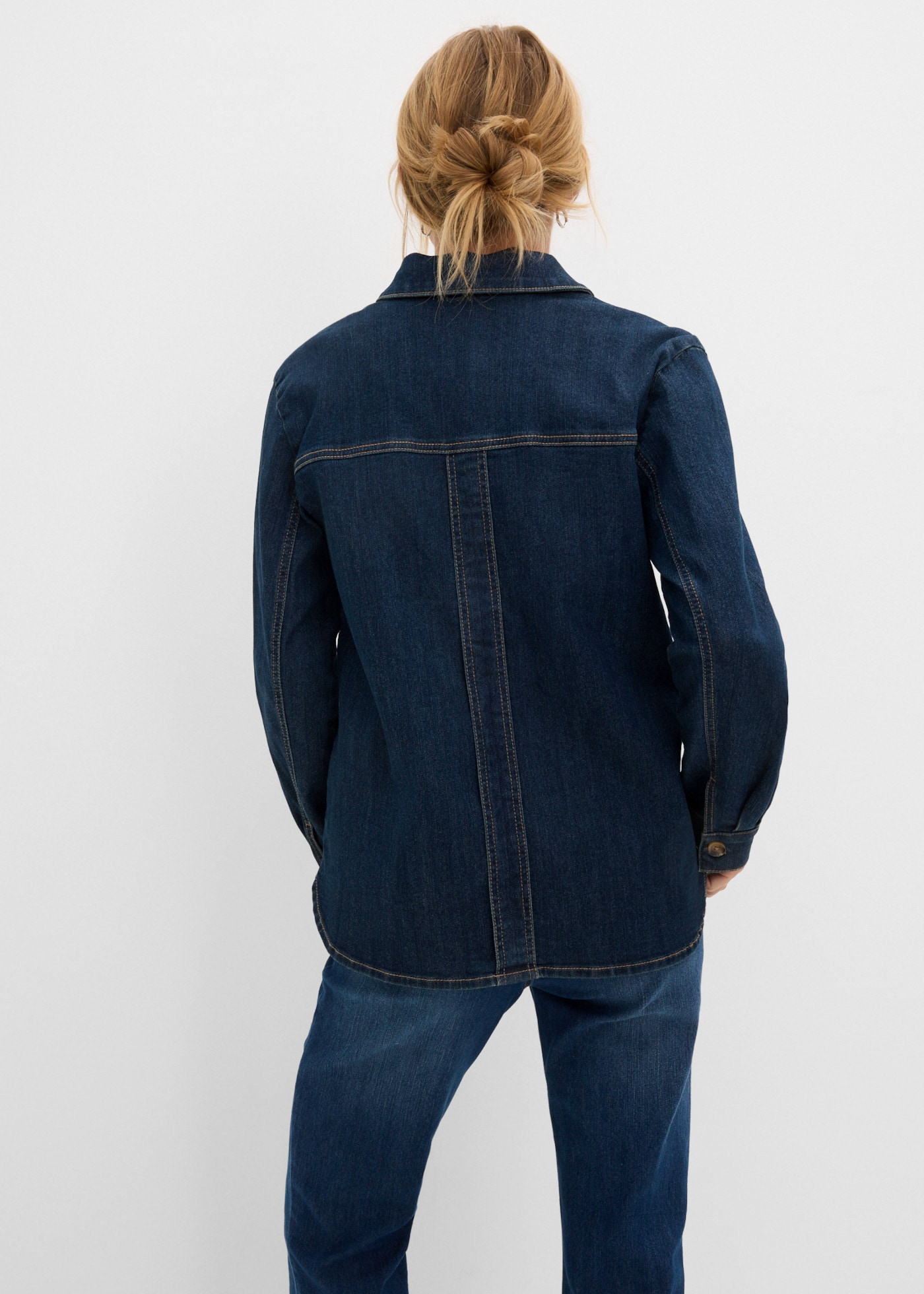 bonprix Jeansjacke Regular Fit, Langarm, aus Baumwolle, Casual-Stil