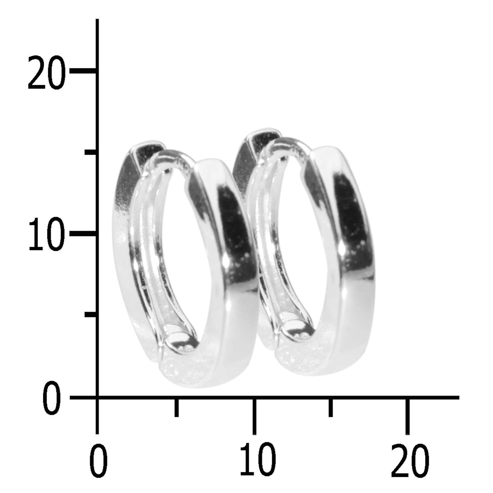 OSTSEE-SCHMUCK Klappcreolen »- Babsi 16.25 - Silber 925/000 -,«